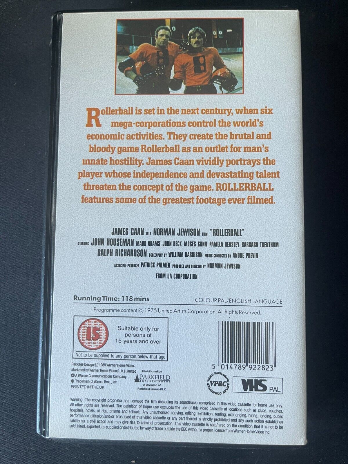 Rollerball - VHS Video Tape (PAL) - Classic Sci-Fi Film - Very Good - Image 2