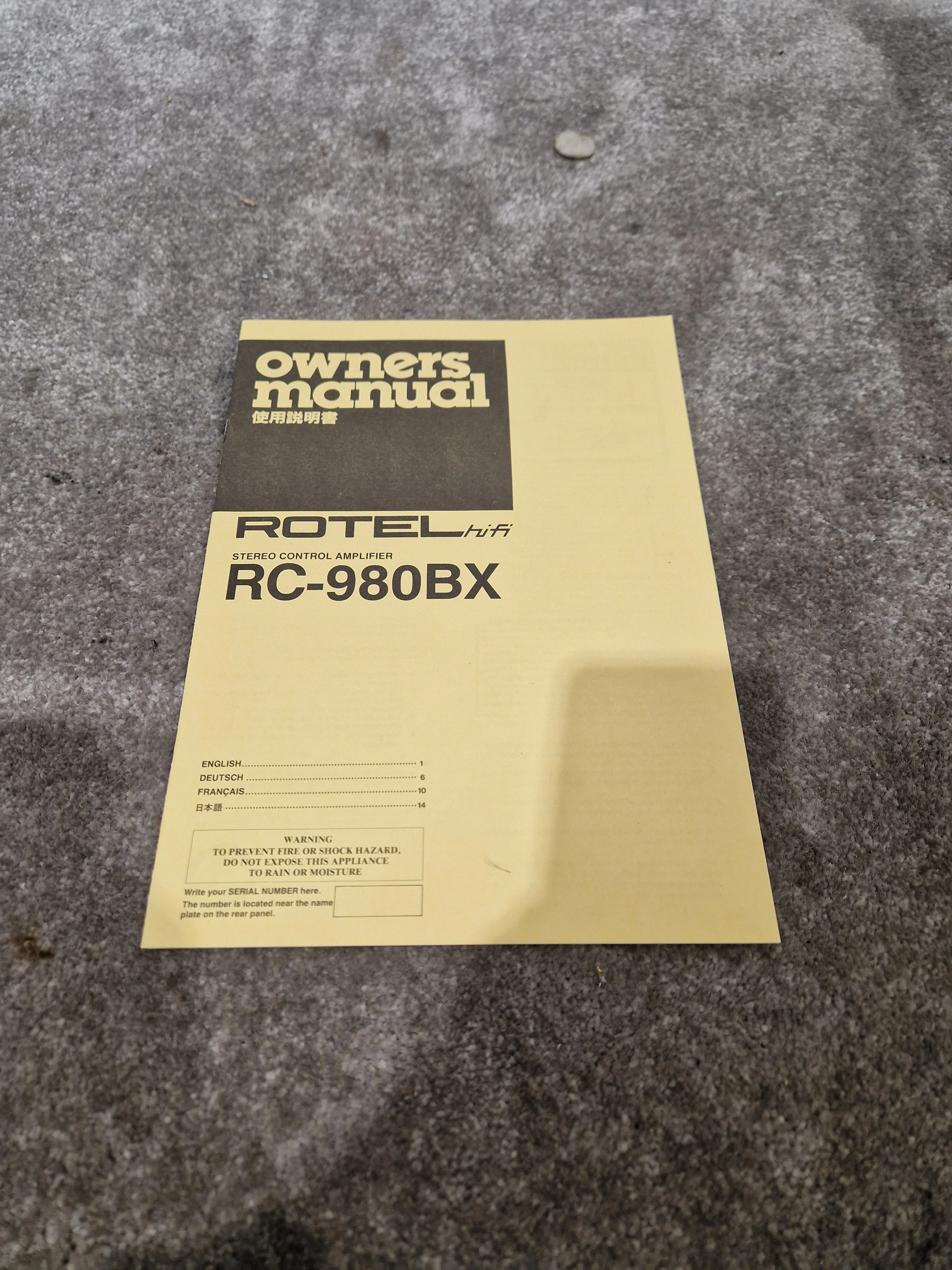 Rotel RC980BX With Rotel RB970BX - High-Fidelity Preamp/Amplifier - Excellent w/ Power Supply - Image 11