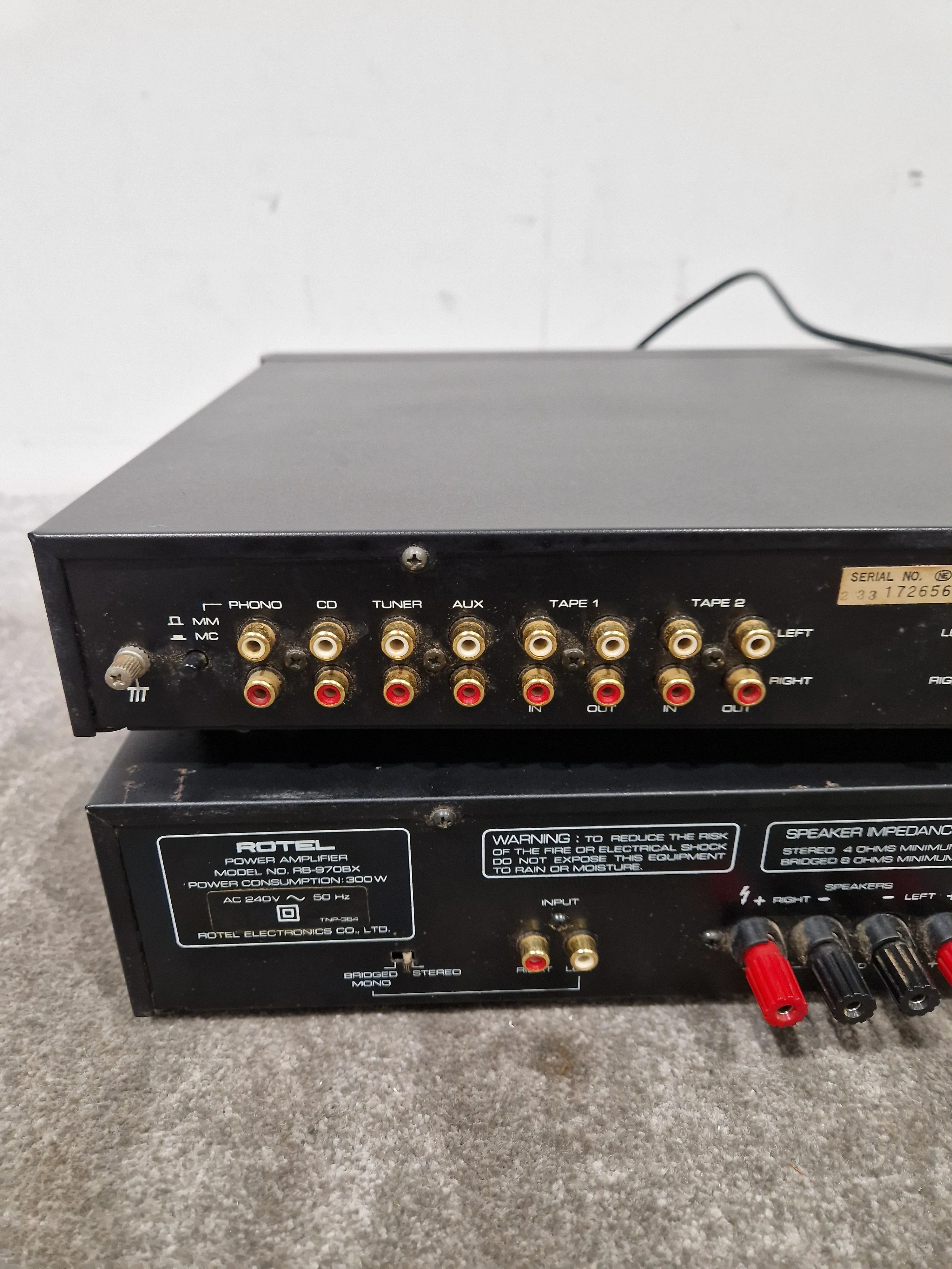 Rotel RC980BX With Rotel RB970BX - High-Fidelity Preamp/Amplifier - Excellent w/ Power Supply - Image 2