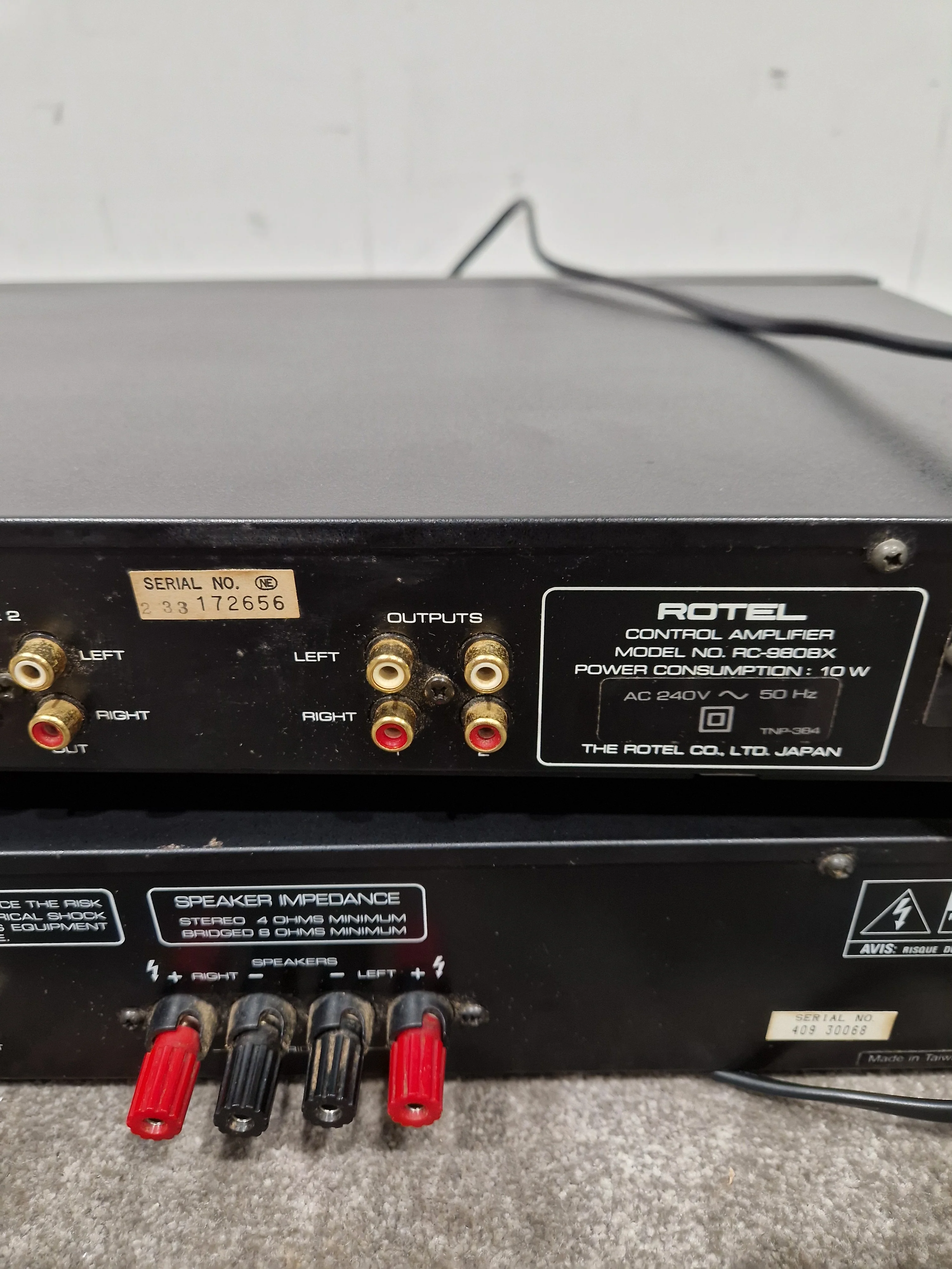 Rotel RC980BX With Rotel RB970BX - High-Fidelity Preamp/Amplifier - Excellent w/ Power Supply - Image 3