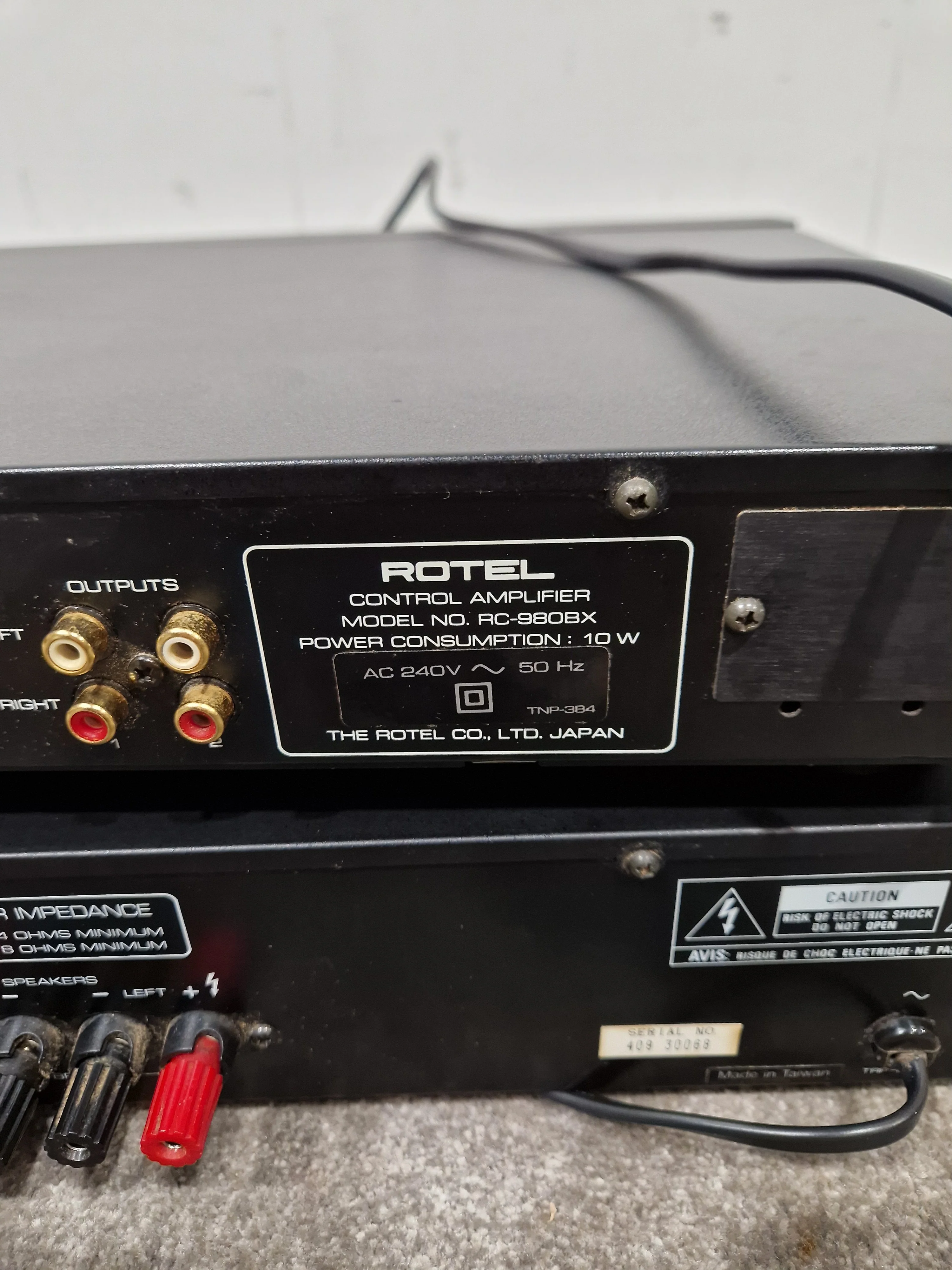 Rotel RC980BX With Rotel RB970BX - High-Fidelity Preamp/Amplifier - Excellent w/ Power Supply - Image 4