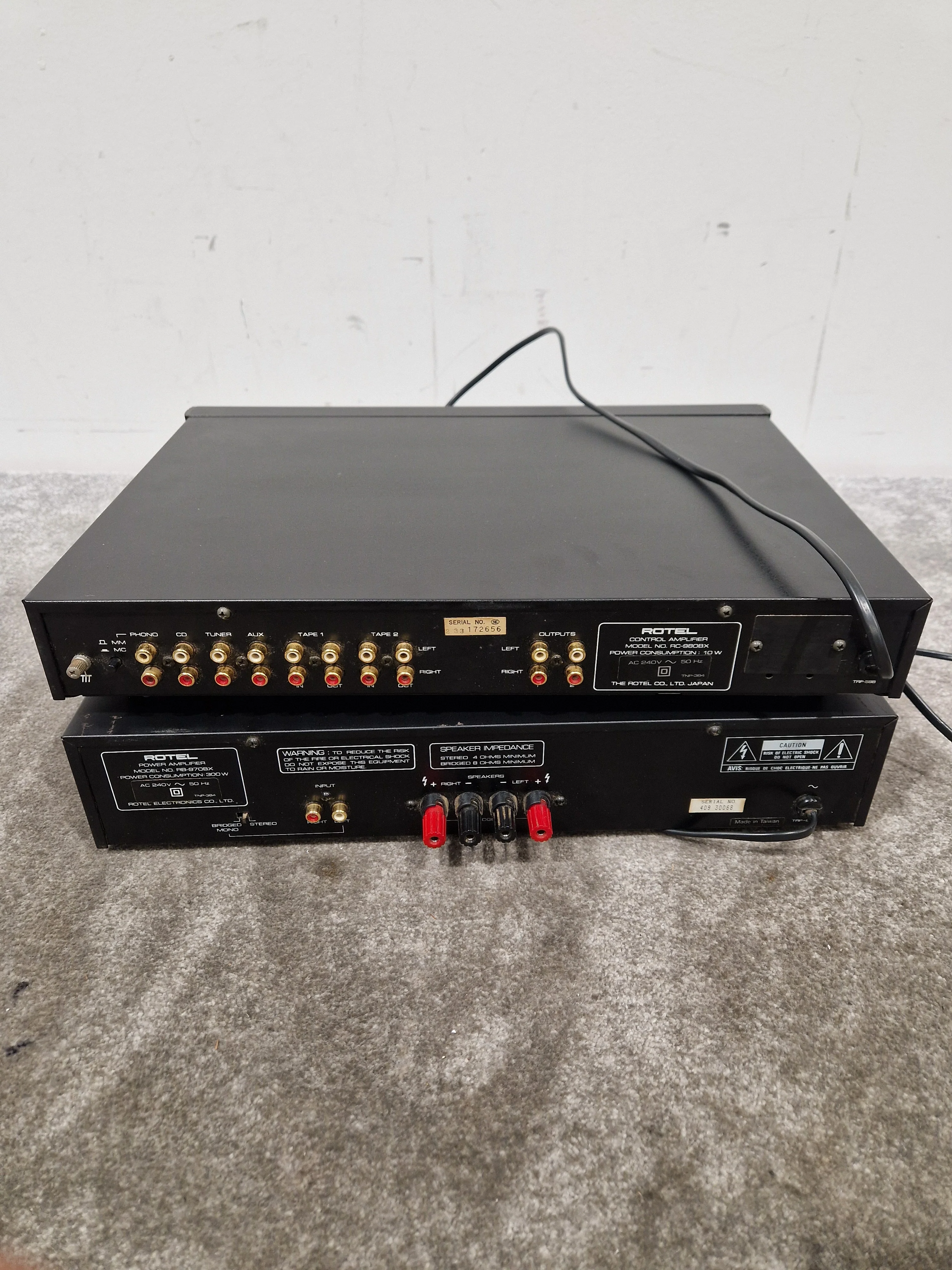 Rotel RC980BX With Rotel RB970BX - High-Fidelity Preamp/Amplifier - Excellent w/ Power Supply - Image 9
