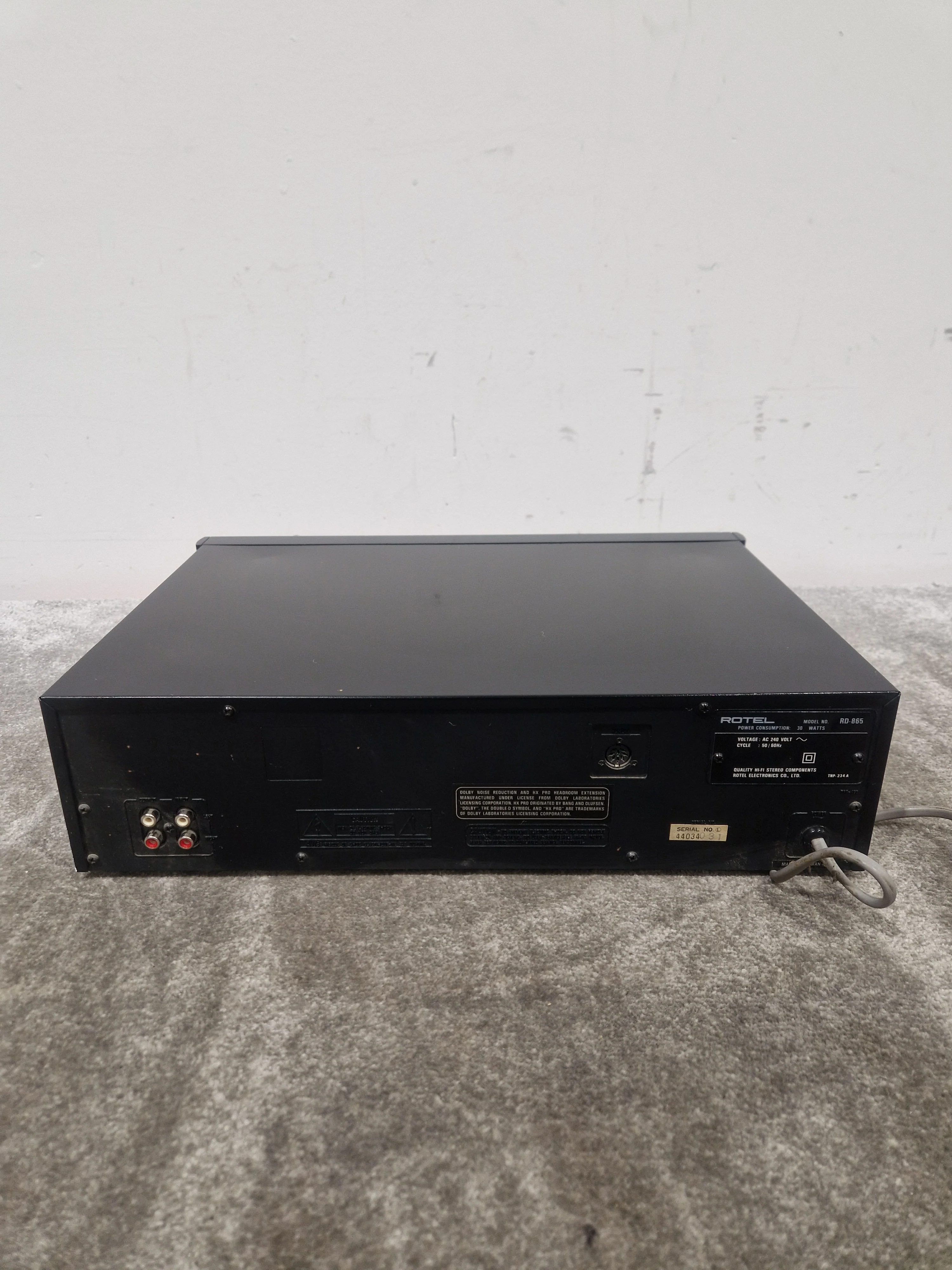 Rotel RD-865 - Stereo Cassette Tape Deck - Spares or Repair - Image 10