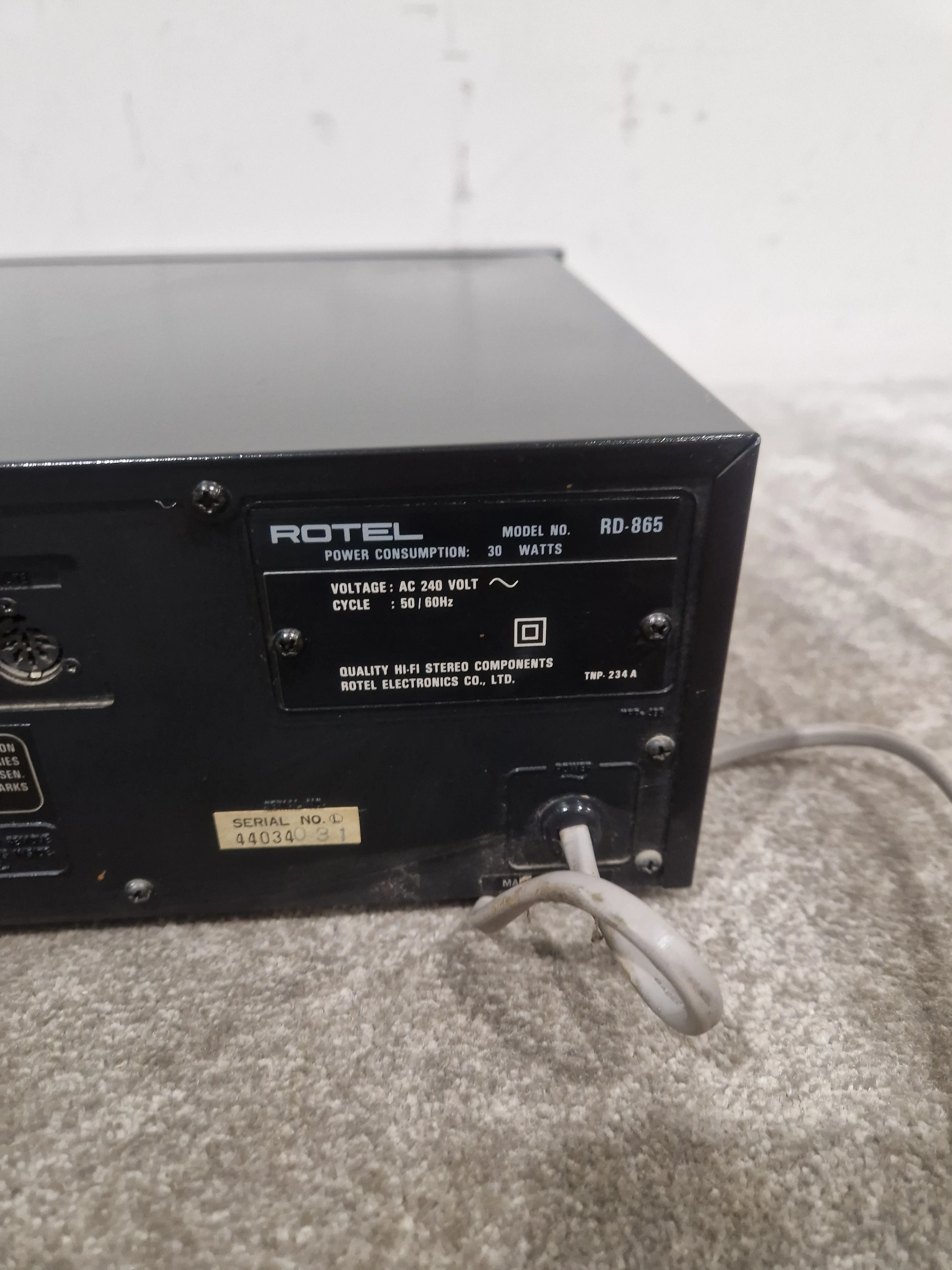 Rotel RD-865 - Stereo Cassette Tape Deck - Spares or Repair - Image 12