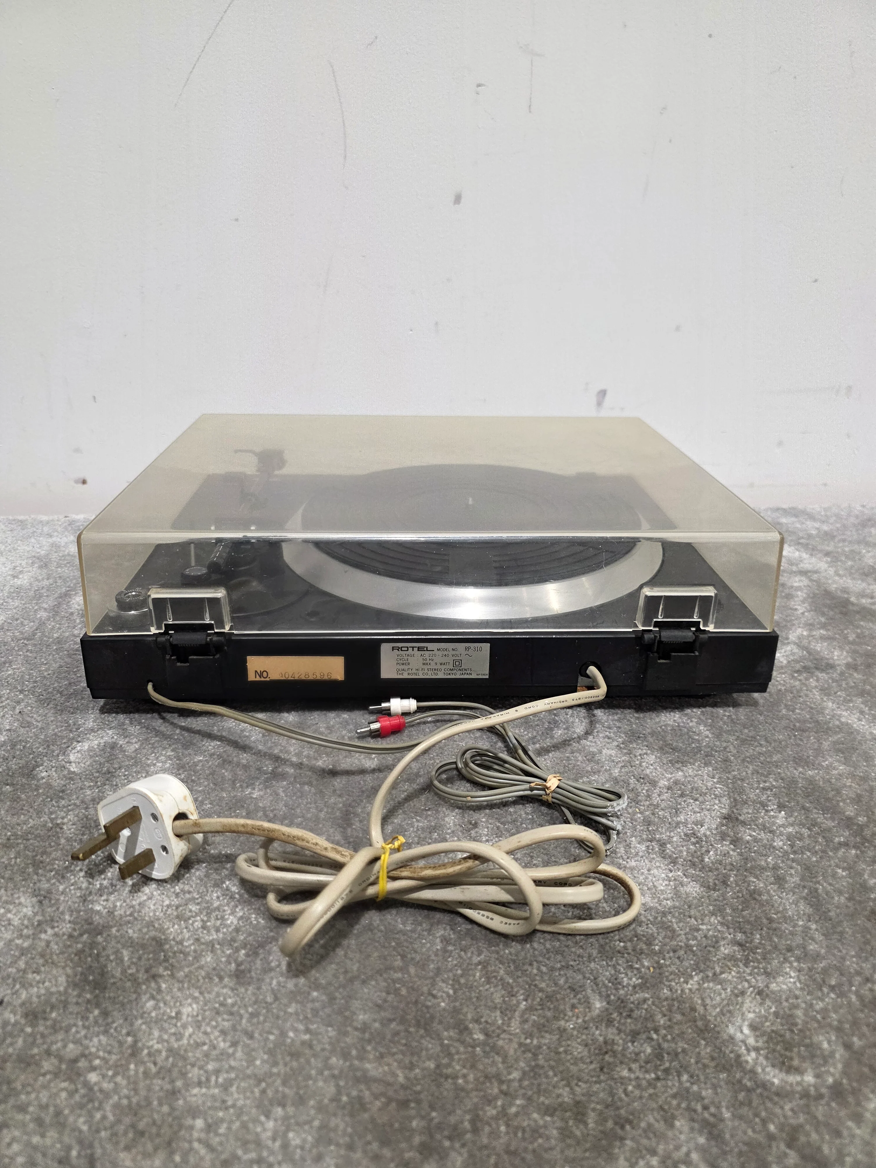 Rotel RP-310 - Semi-Automatic Belt-Drive Turntable - Spares or Repair w/ Original Box - Image 5