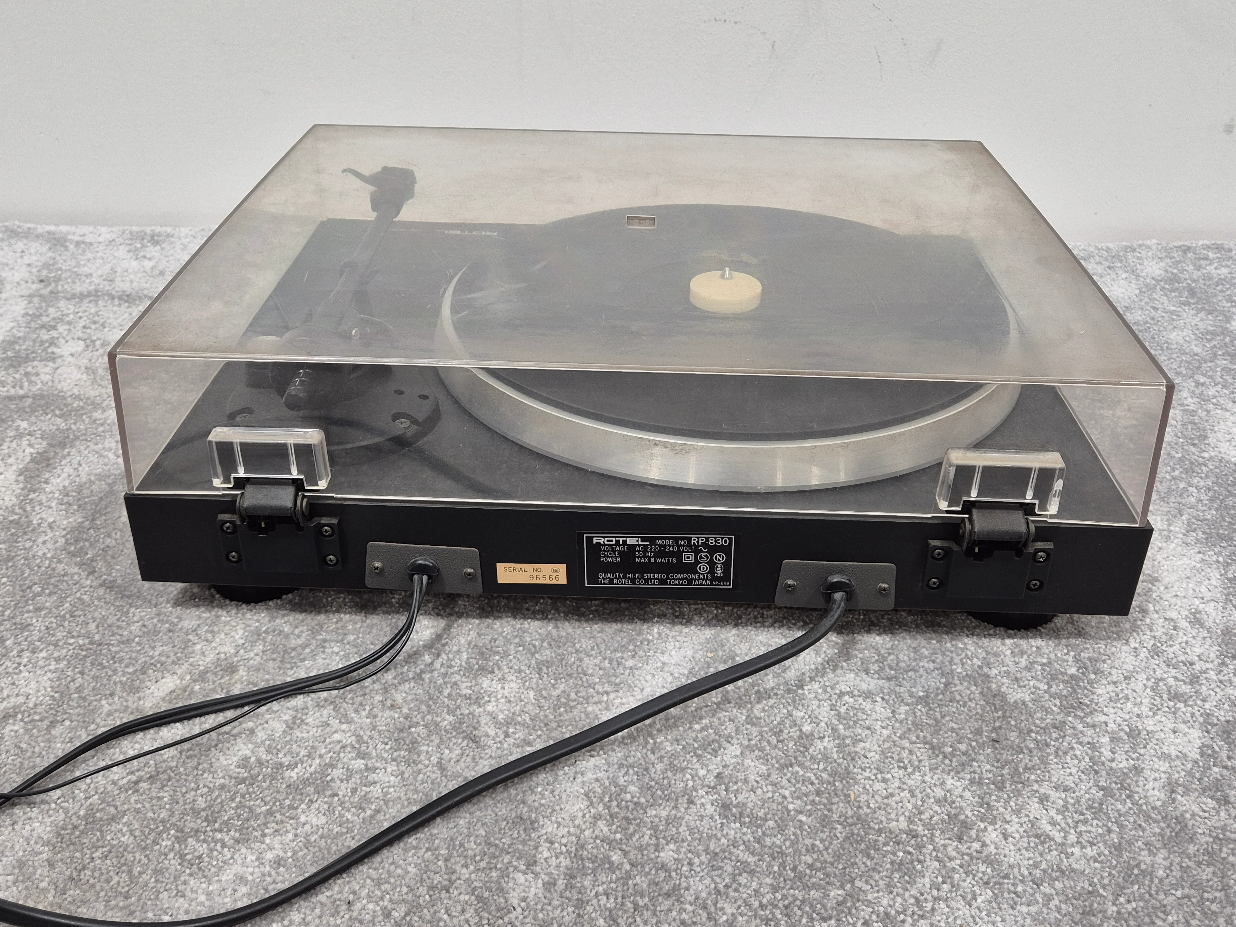 Rotel RP-830 - Belt-Drive Turntable - Good - Image 9