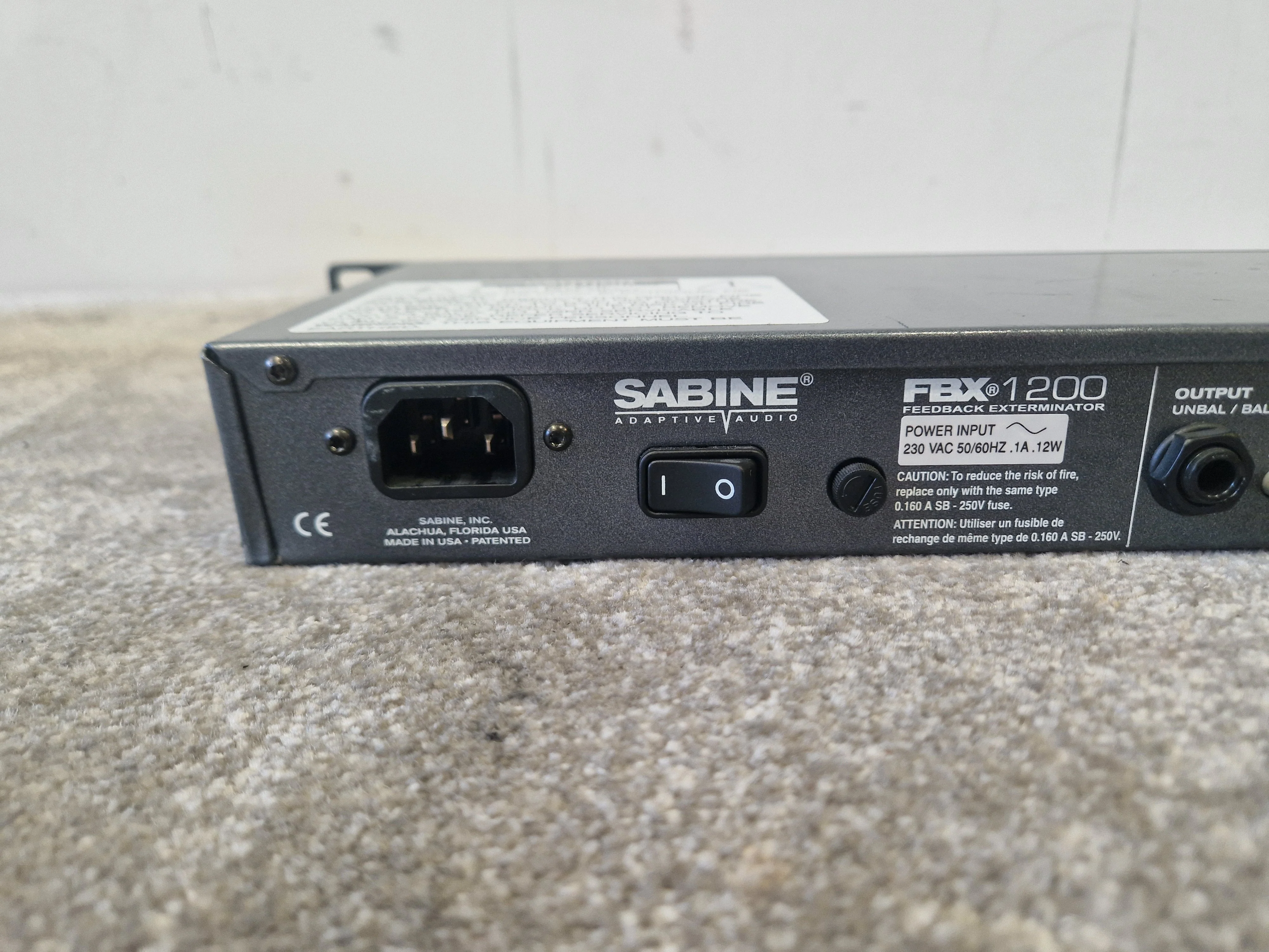 Sabine FBX 1200 – Feedback Exterminator, Rackmount – Spares or Repairs - Image 6