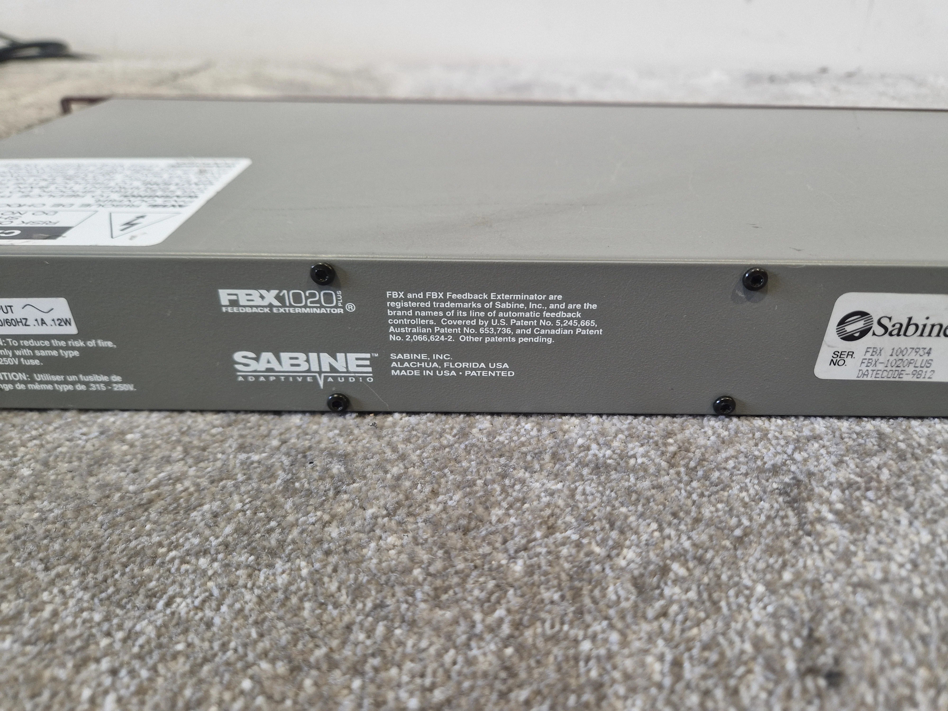 Sabine FBX1020 Feedback Exterminator – 20-Bit DSP – 10 Constant Q Filters – Good - Image 10