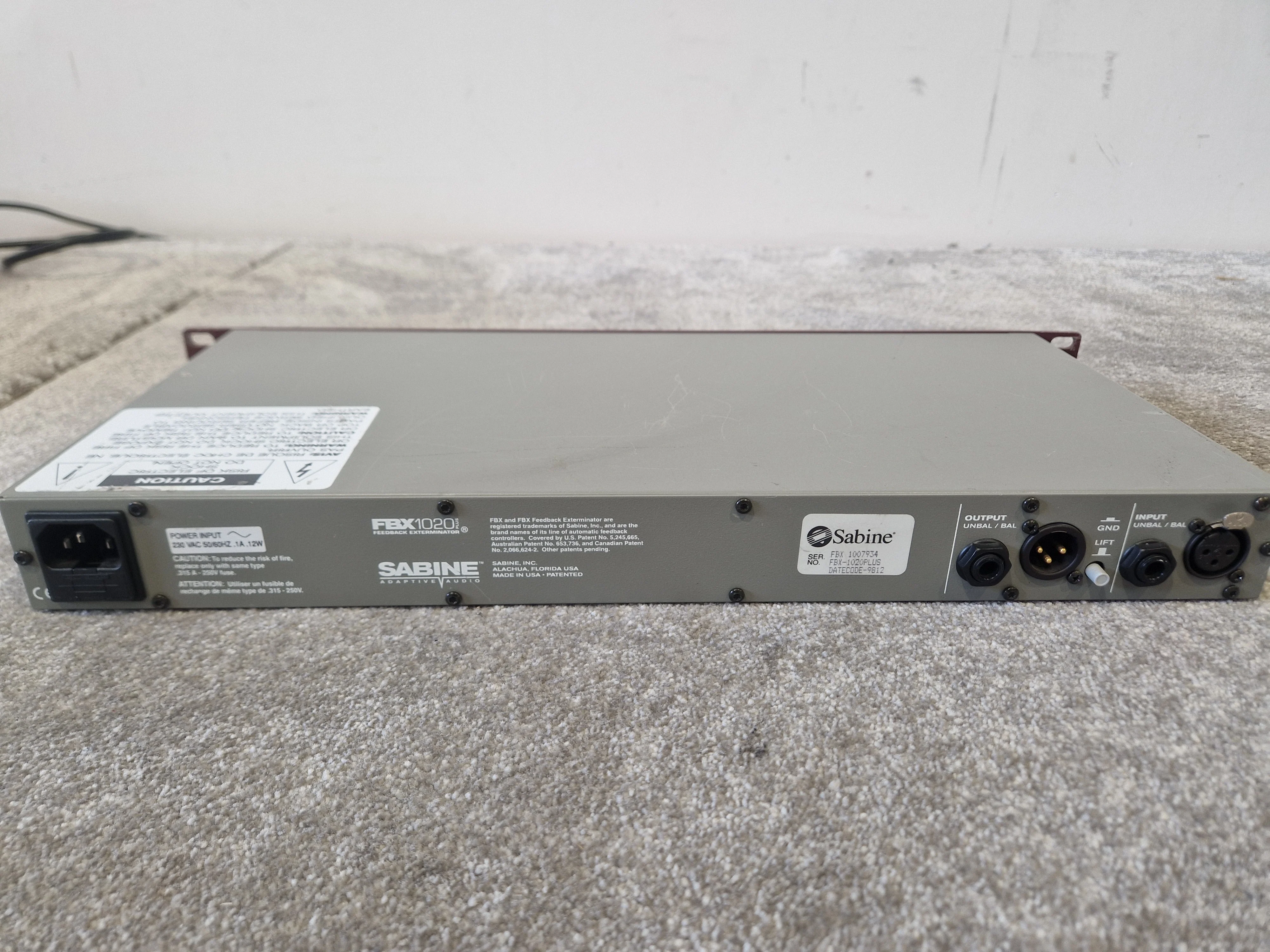 Sabine FBX1020 Feedback Exterminator – 20-Bit DSP – 10 Constant Q Filters – Good - Image 6