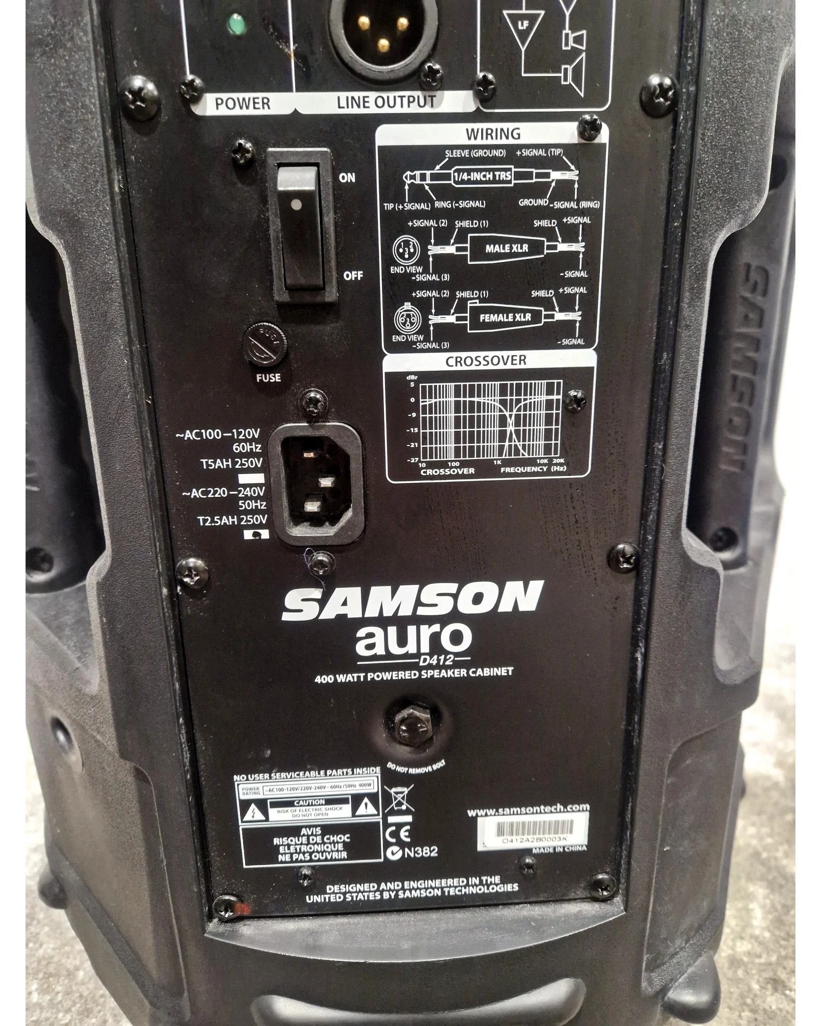 Samson Auro D412 - PA Speaker - Black - Spares or Repair - Image 3