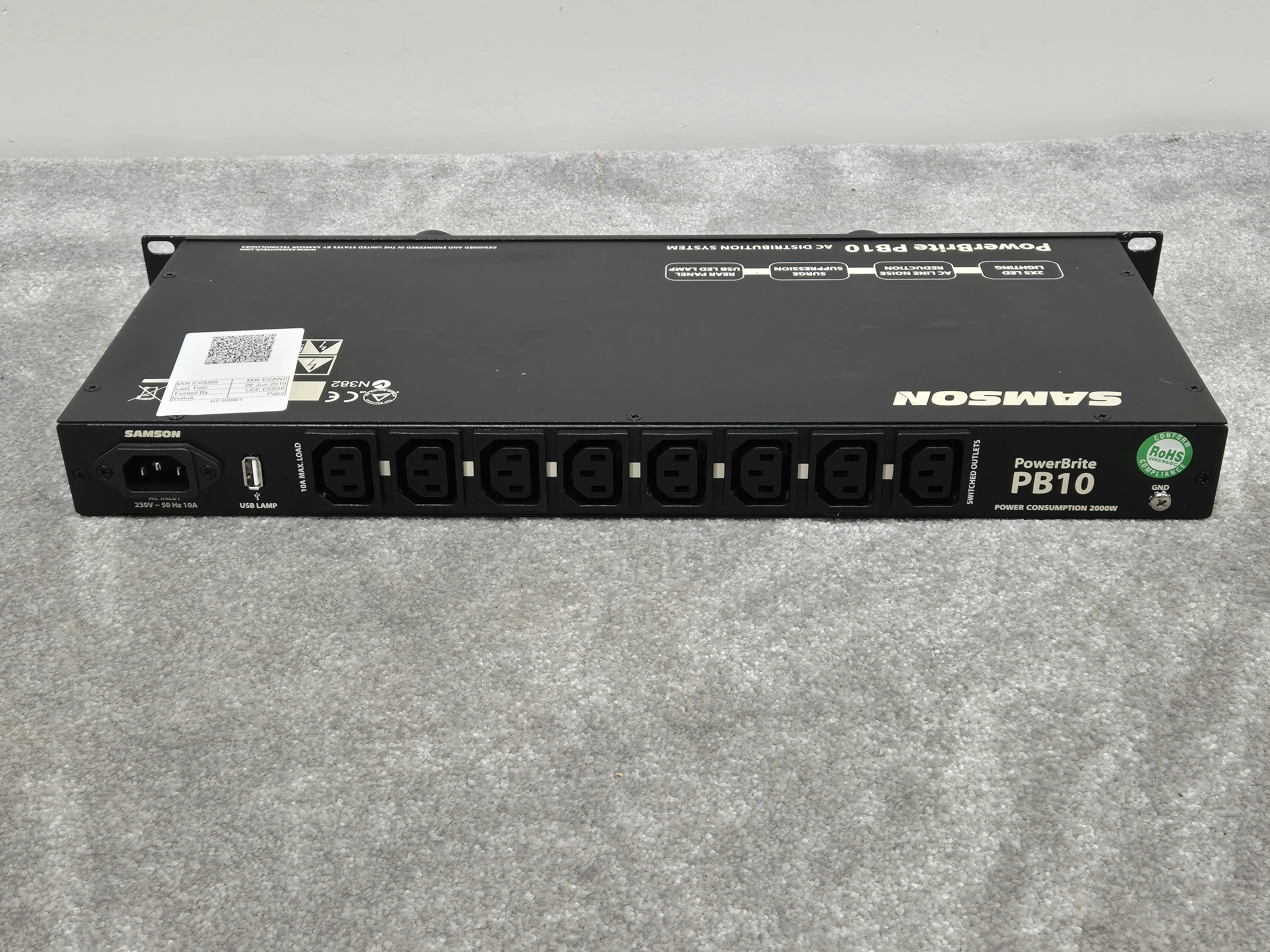 Samson PowerBrite PB10 - 19-inch Rackmount Power Conditioner - Image 8
