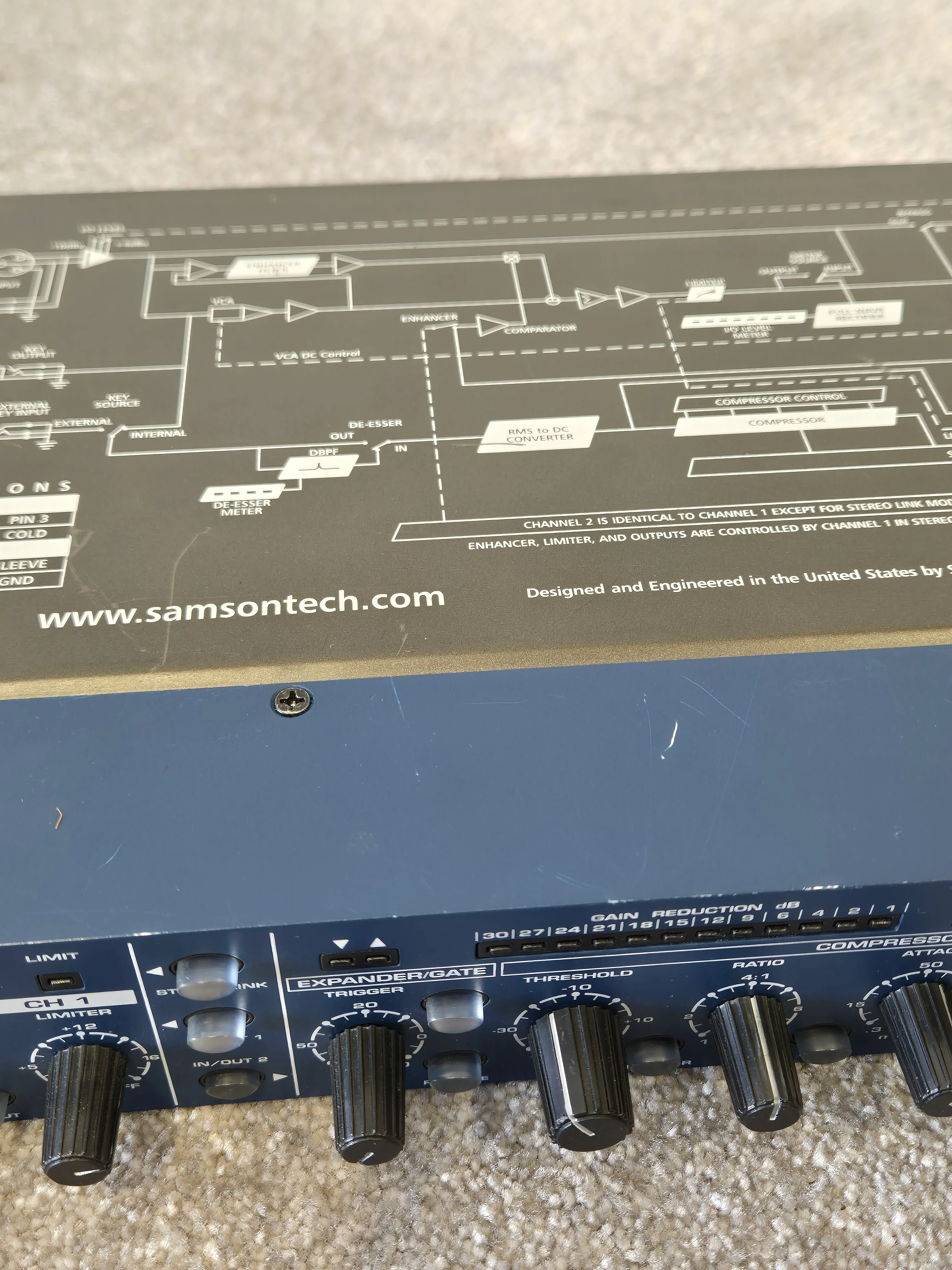 Samson S-COM Plus Stereo Compressor/Limiter - Versatile Audio Processing - Very Good w/ Original Box - Image 11