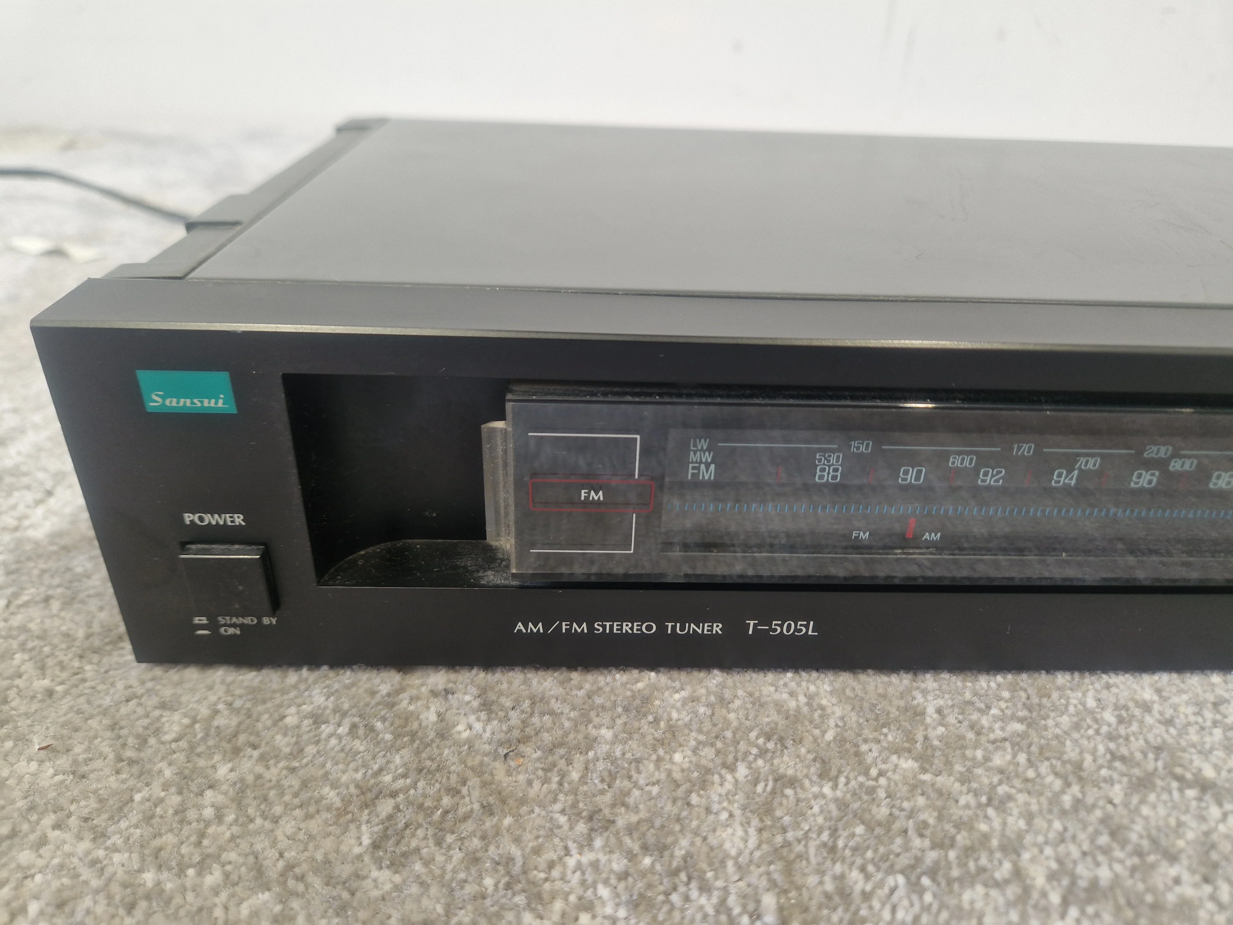 Sansui T-505L AM/FM Stereo Tuner – Analog Dial – UK Band Support – Very Good - Image 3