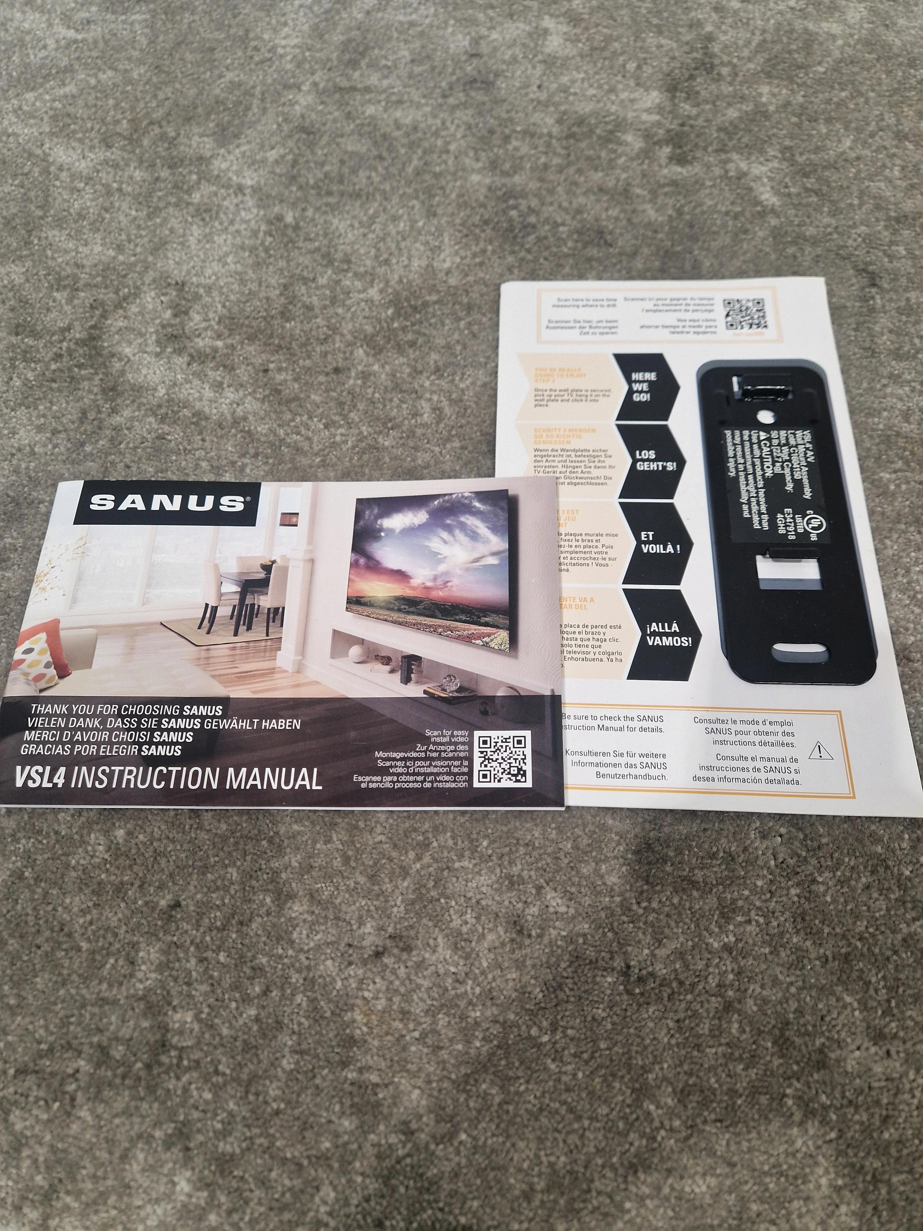 Sanus VSL4-B2 - Adjustable Speaker Stands - Open Box w/ Original Box & Manuals - Image 5