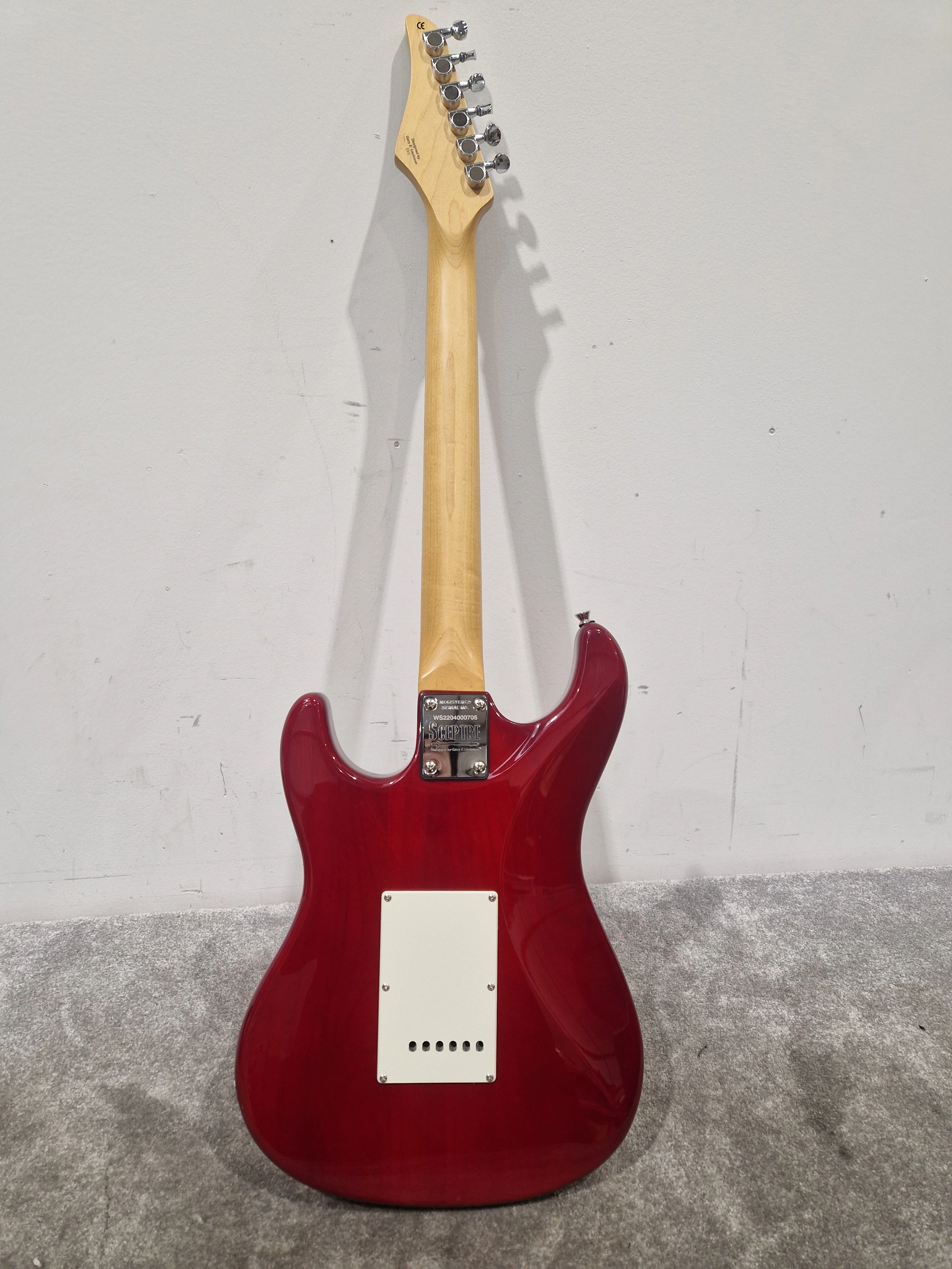Sceptre Ventana Deluxe Dark Red - Premium Electric Guitar - Very Good - Image 11