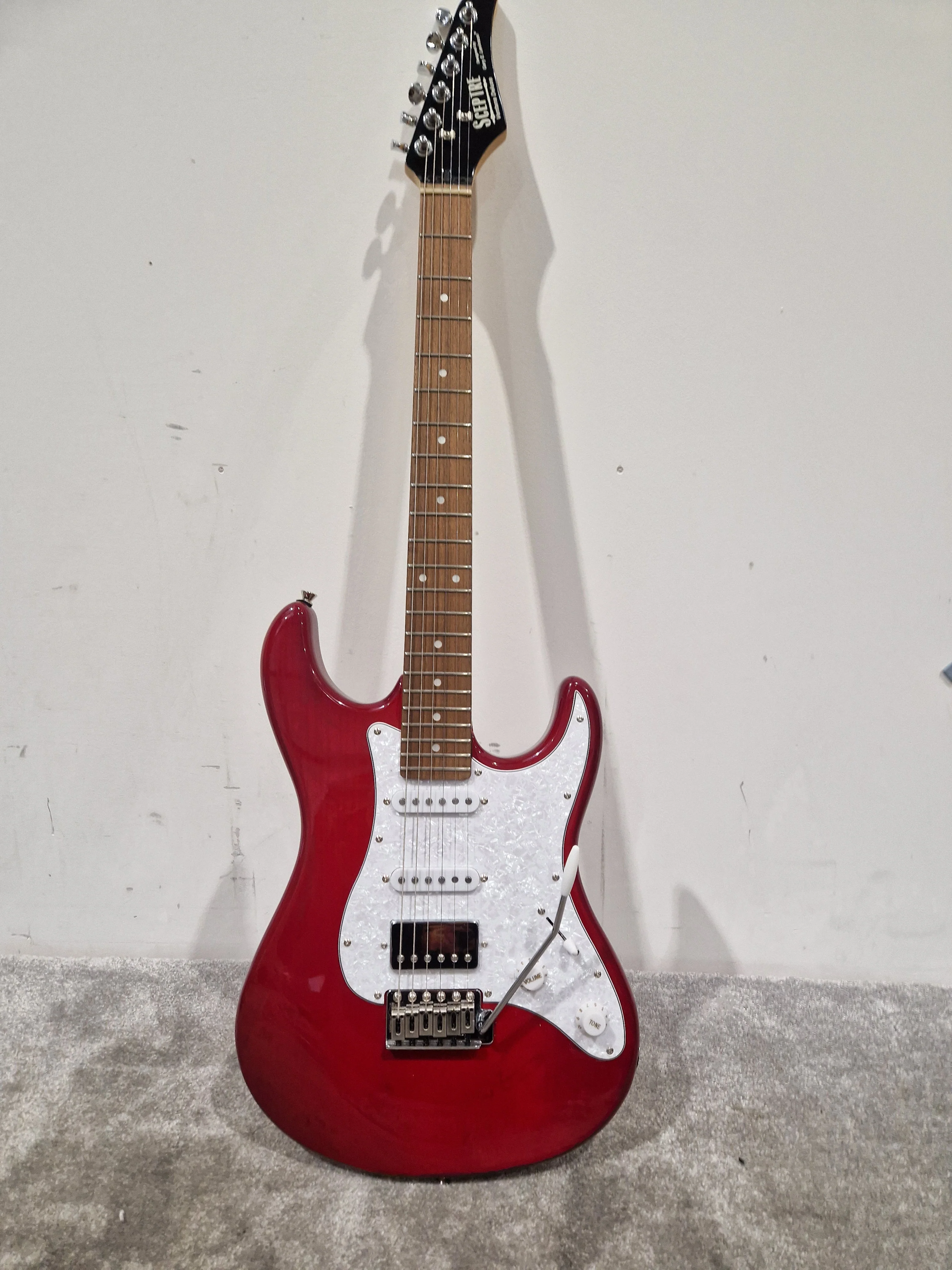 Sceptre Ventana Deluxe Dark Red - Premium Electric Guitar - Very Good - Image 12