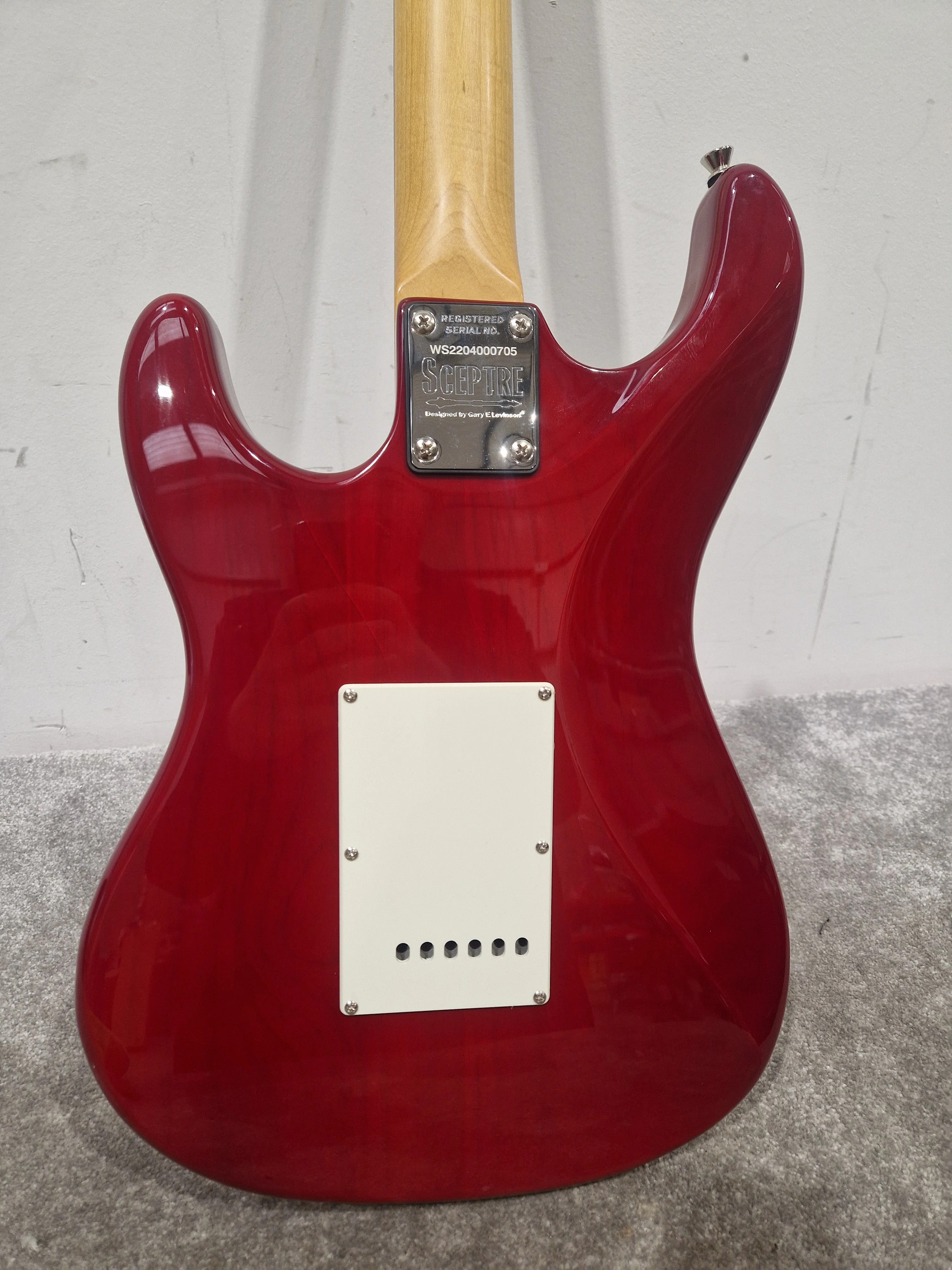 Sceptre Ventana Deluxe Dark Red - Premium Electric Guitar - Very Good - Image 19