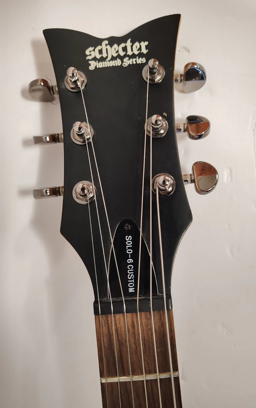 Schecter Diamond Series Demon Solo 6 Custom Black Electric Guitar Left Handed - Image 7