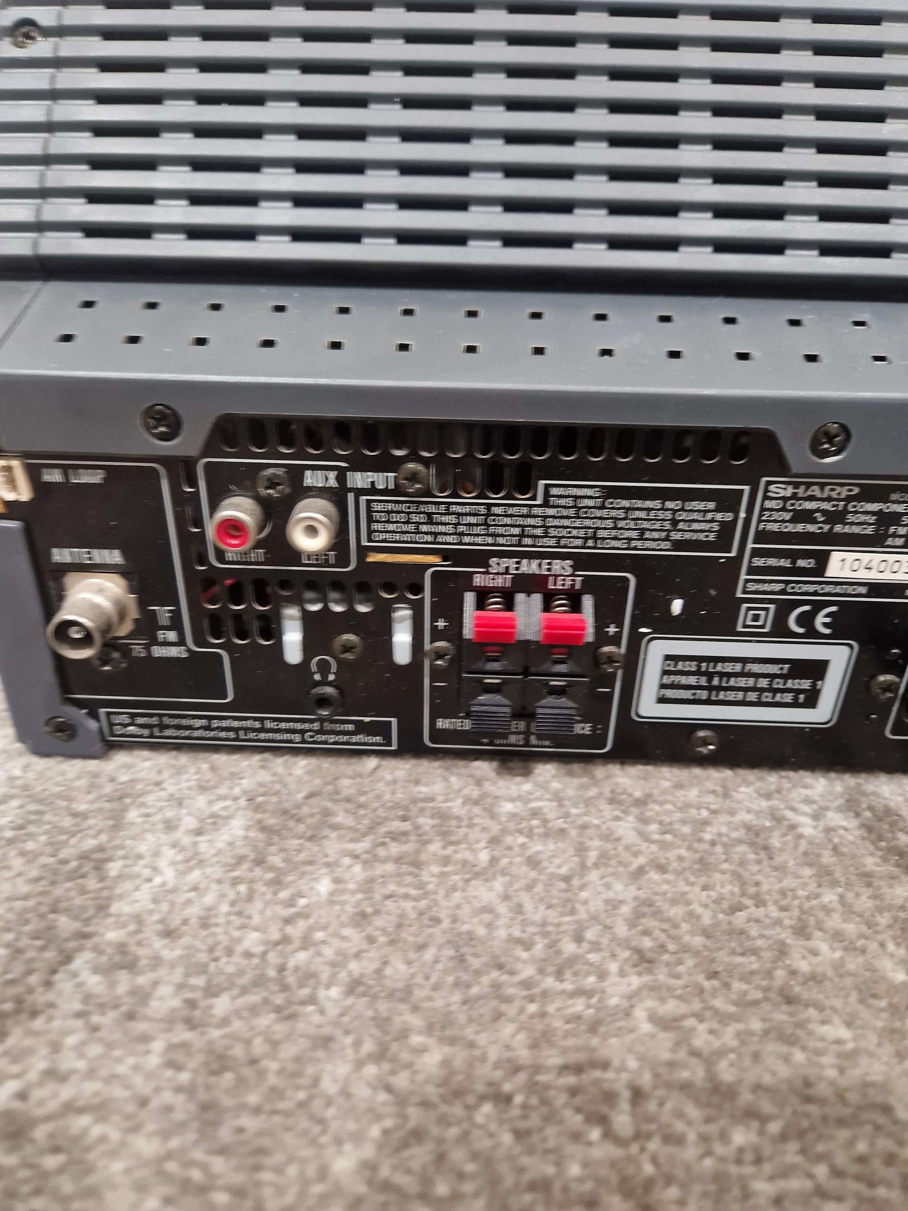 Sharp MD-E9000 Compact Component MiniDisc/CD System - Silver - Main Unit Only – MiniDisc System - Spares or Repair - Image 13