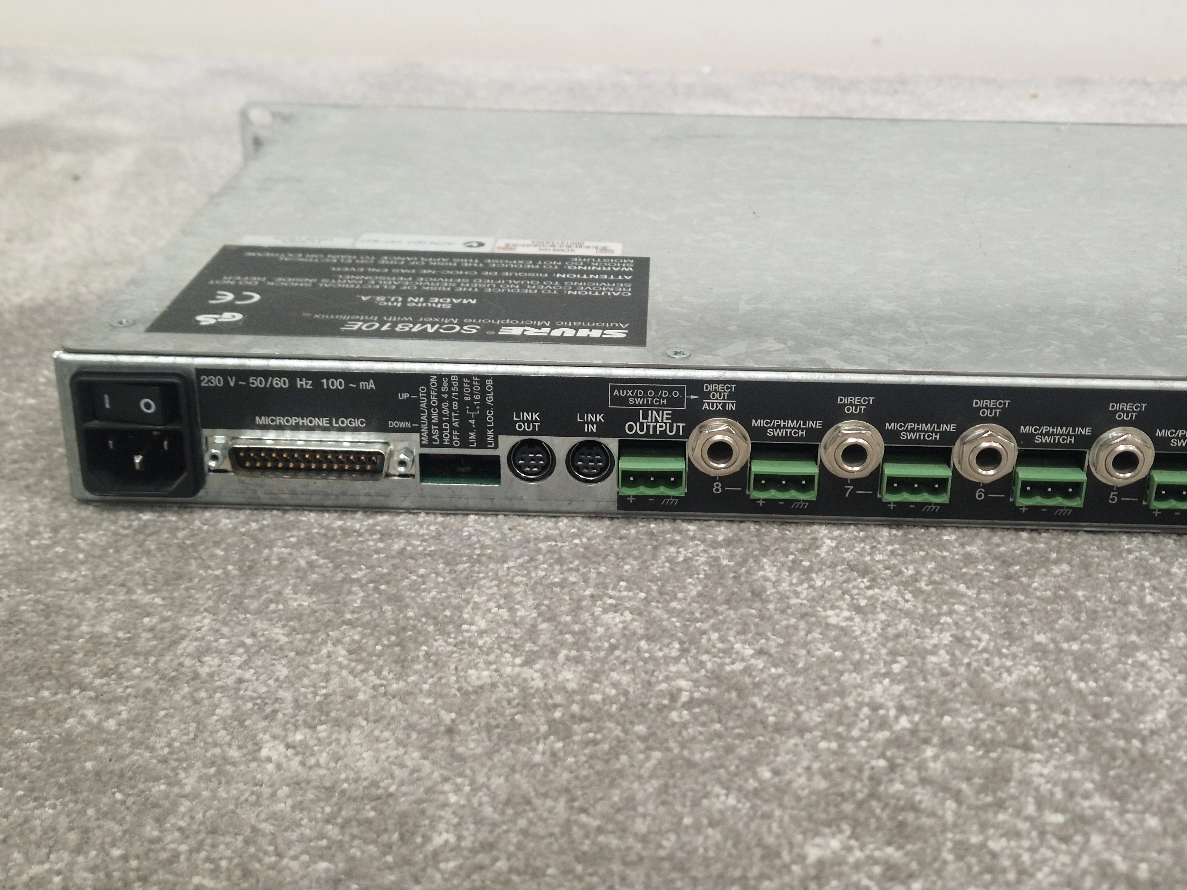 Shure SCM810E - Audio Mixer - Black - Good - Image 6