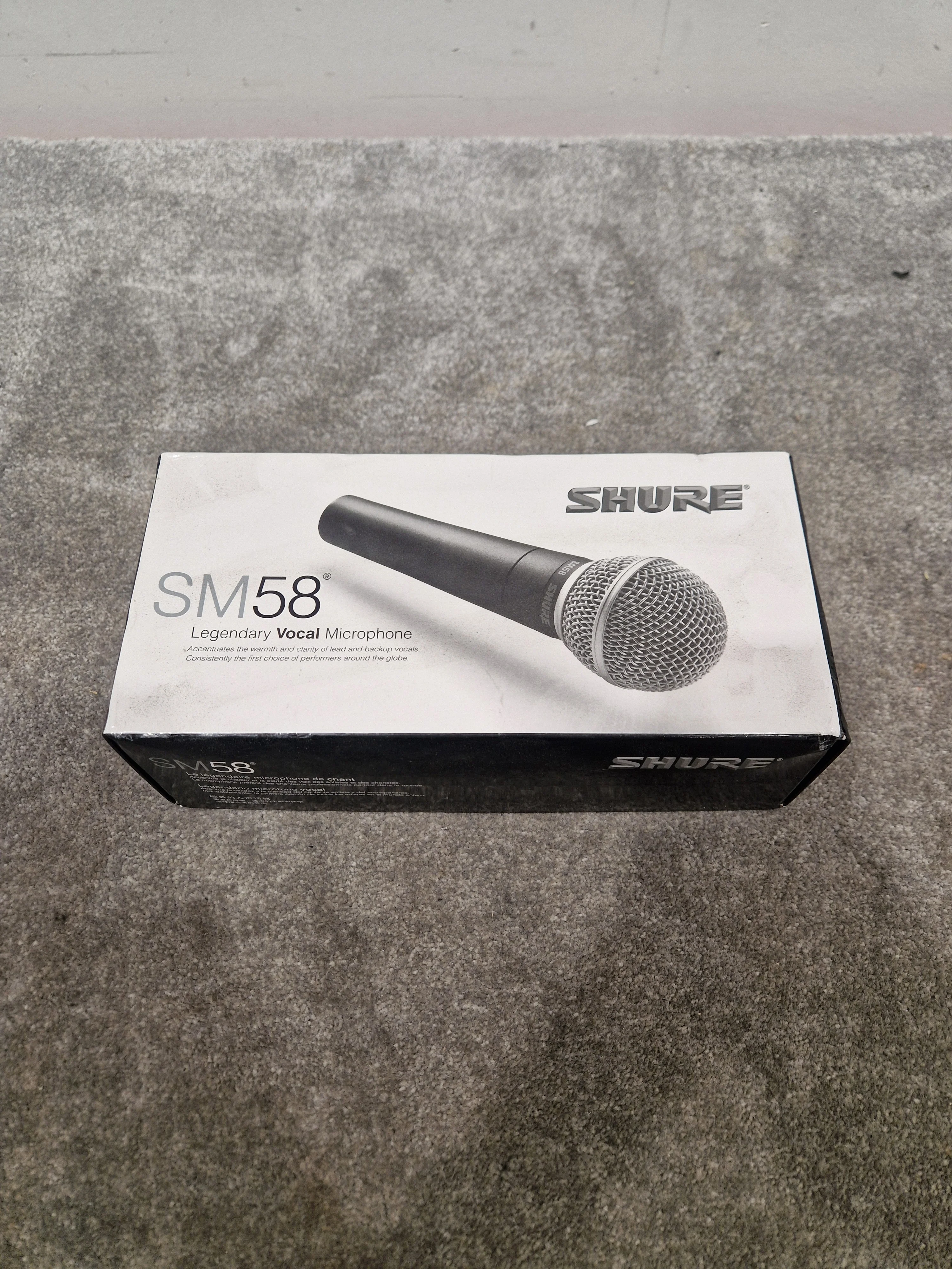 Shure Sm58 Dynamic Microphone - Cardioid Pattern, Durable Construction - Excellent w/ Original Box & Manuals & Mic Holder Midi cable - Image 10