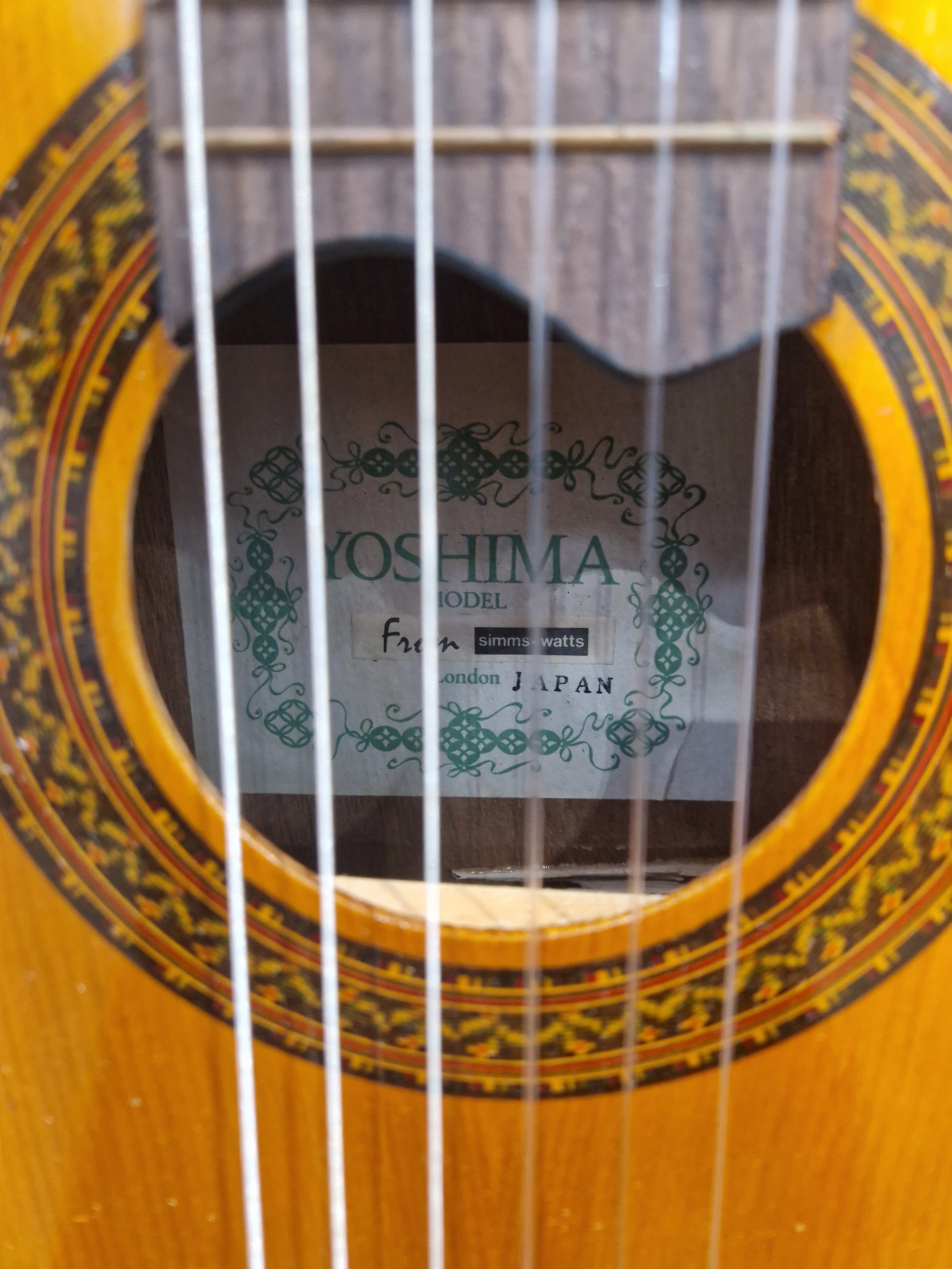 Simms-Watts Yoshima Acoustic Guitar - Solid Spruce Top, Made in Japan - Good - Image 6
