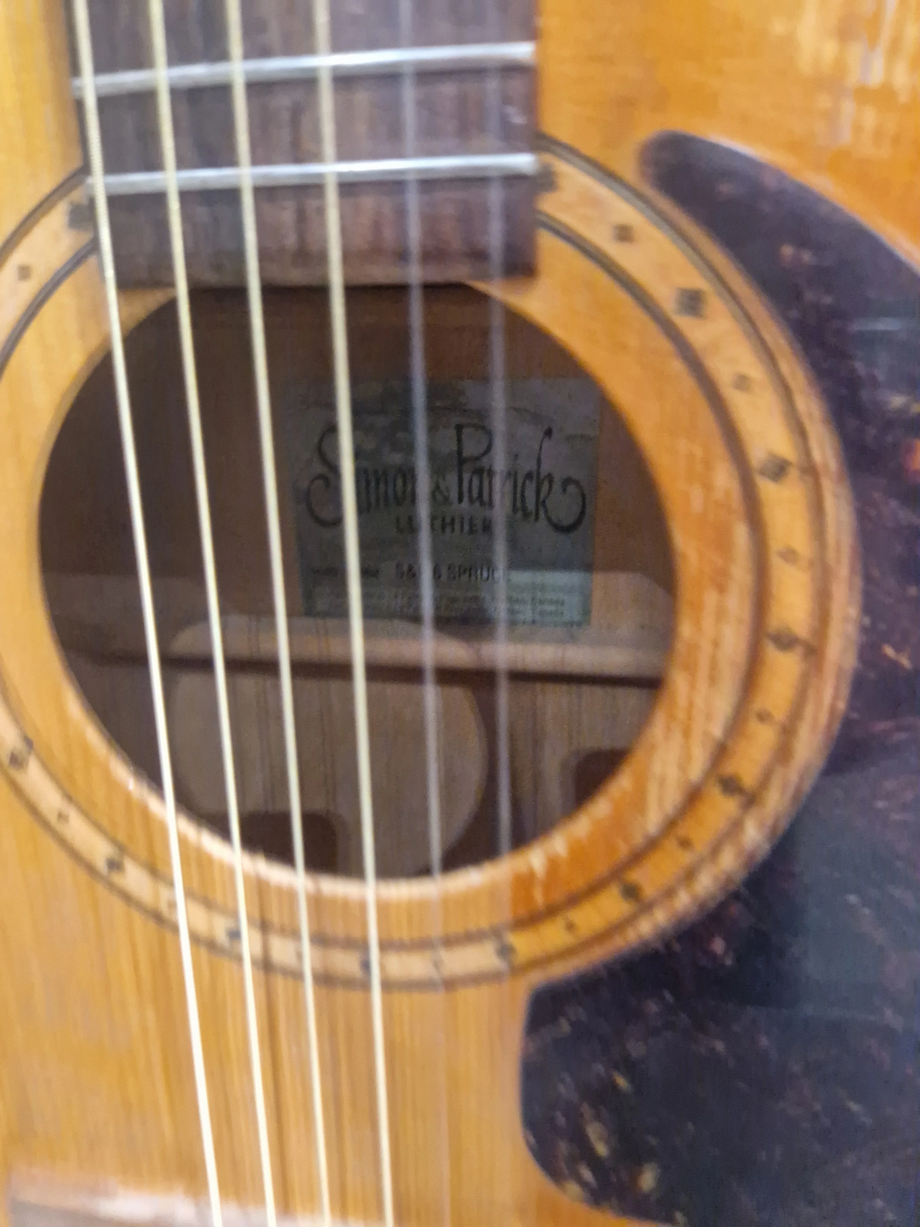 Simon & Patrick Luther 6 String Spruce Acoustic - Solid Wood Construction - Very Good - Image 7