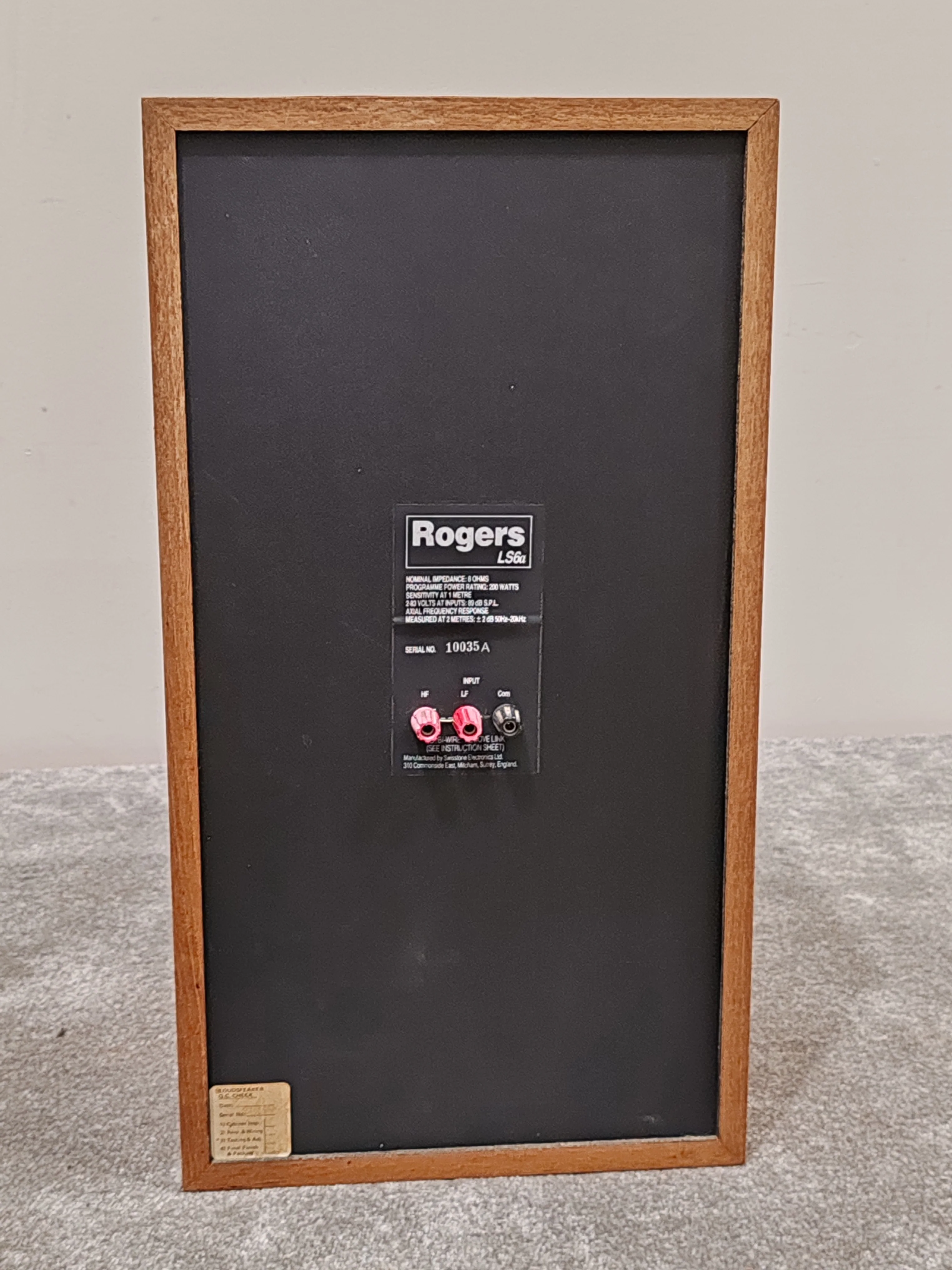 Single Rogers LS6A Loudspeaker - Distorted Sound - Spares or Repair - Image 4