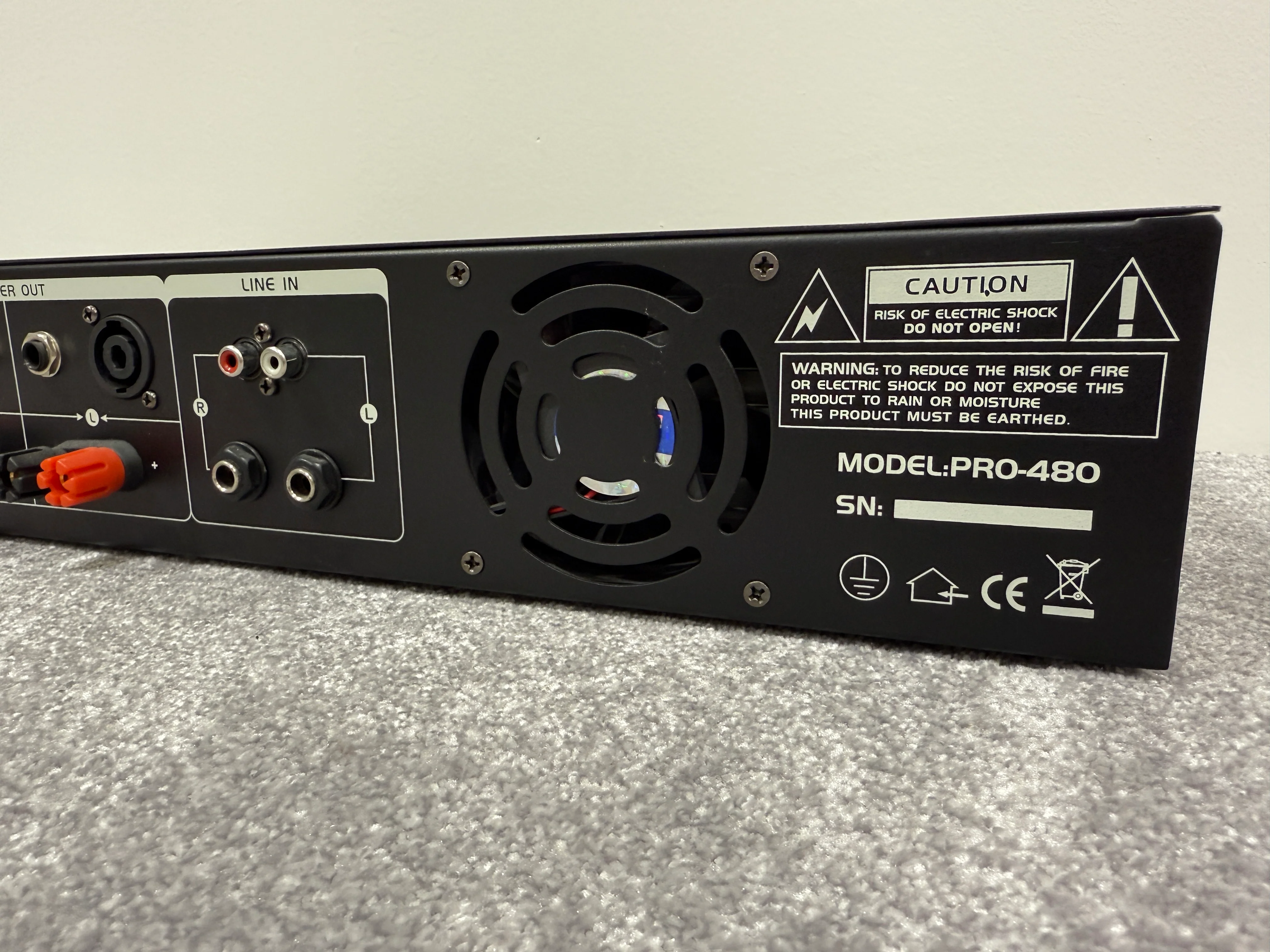 Skytec Pro-480 Stereo Power Rack Mounted Amplifier - Black - Image 11