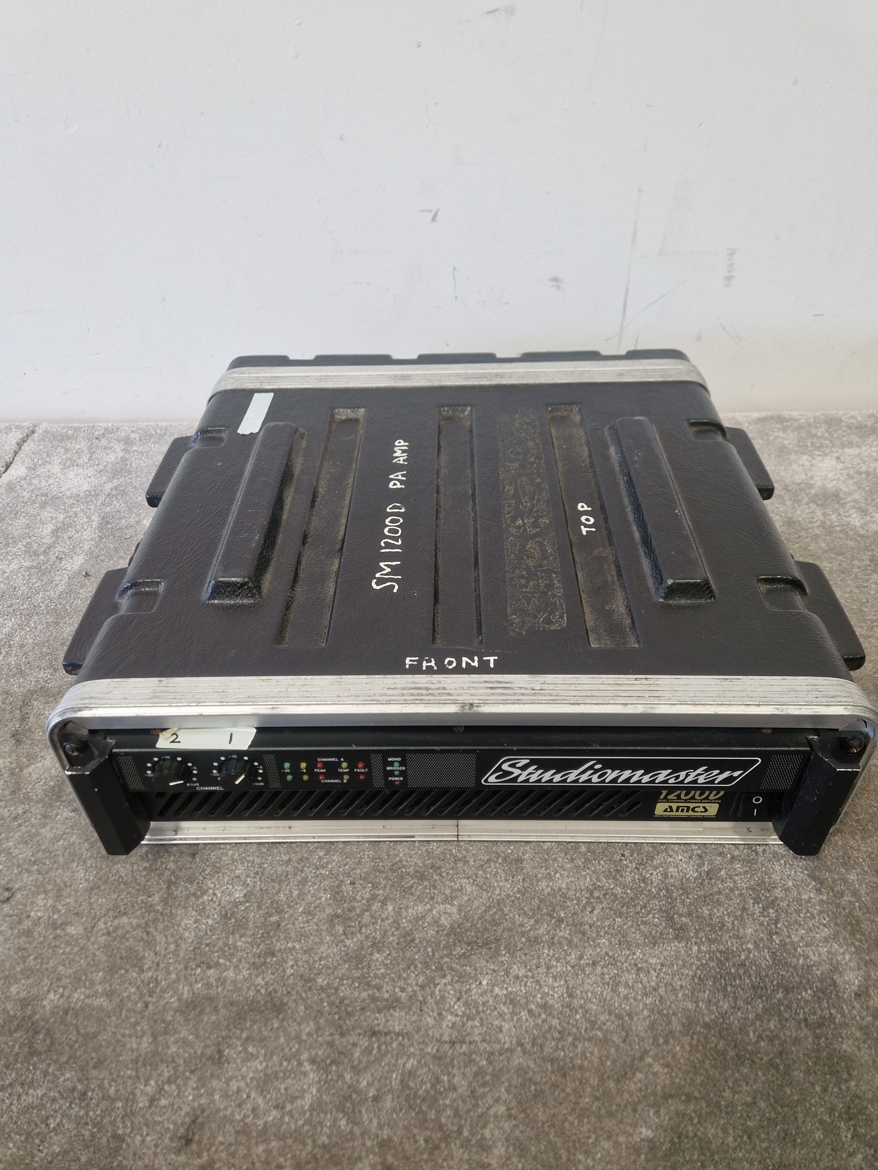 Studiomaster SM 1200D PA Amp - 2400W Power, Class D - Spares or Repair w/ Hard Case - Image 6