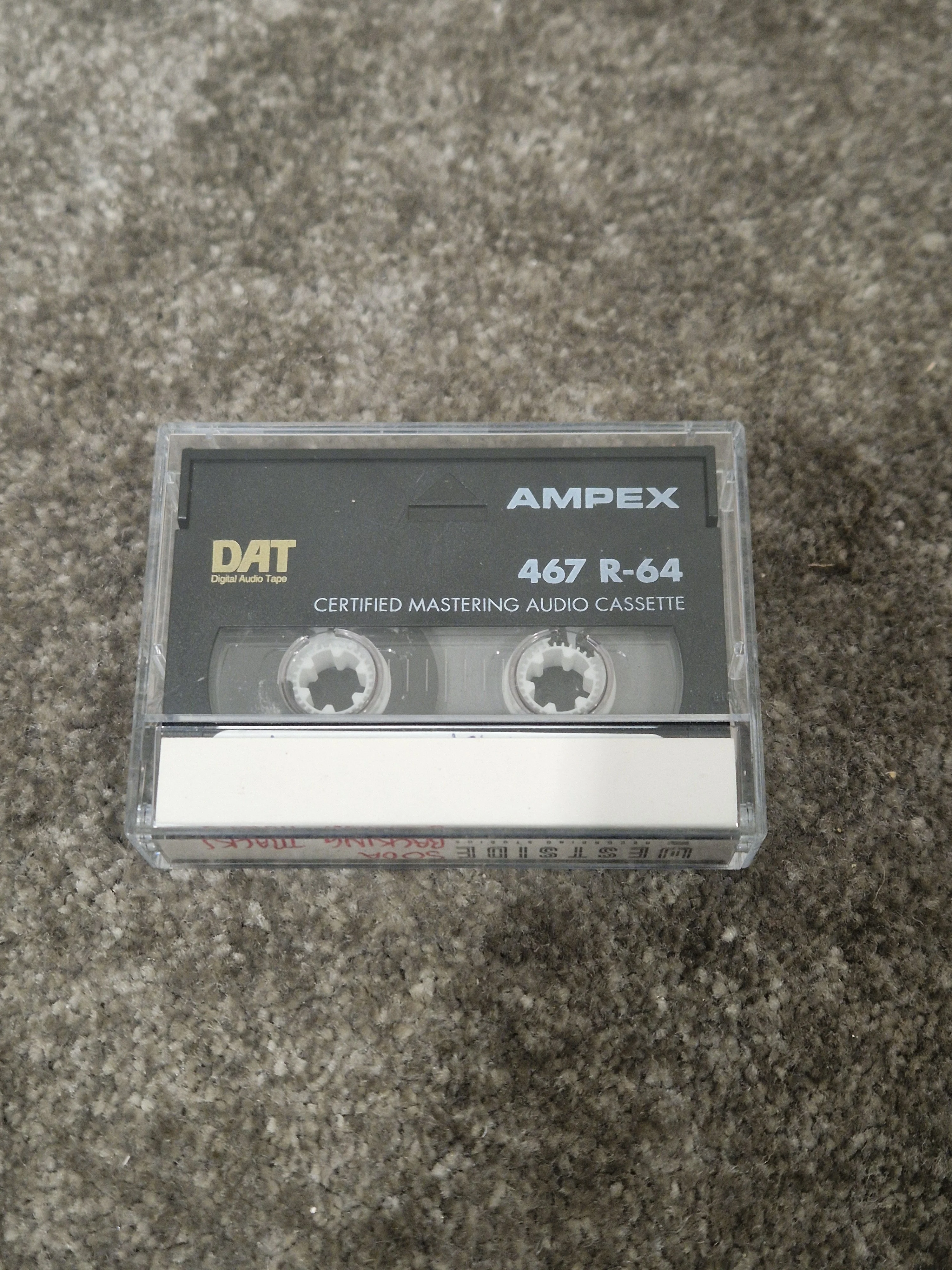 Soda – Britpop Band Collectible AMPEX DAT “Backing Tracks 3” – Excellent w/ Original Master Label & Studio Notes - Image 3