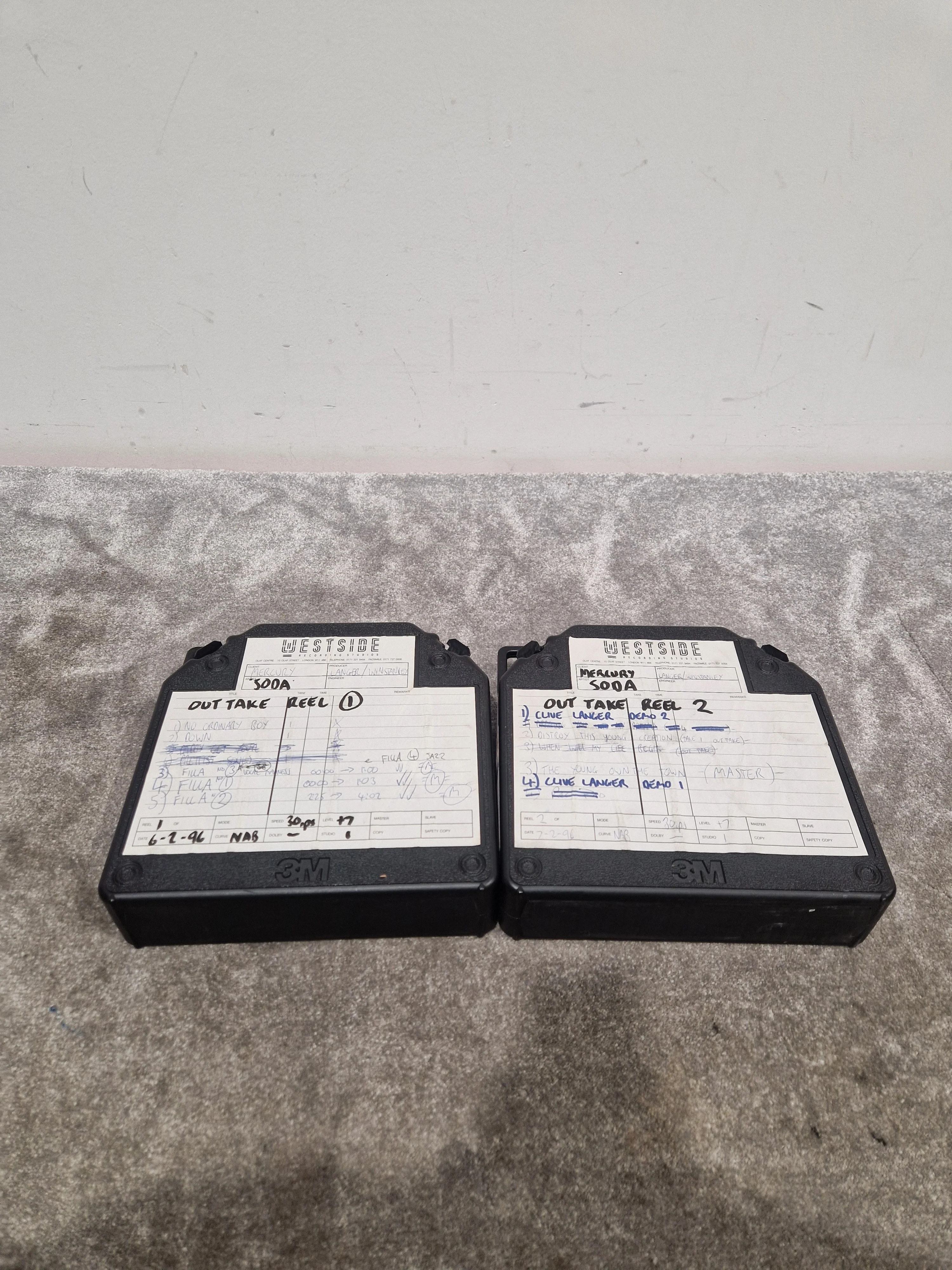 Soda – Britpop Band Collectible Westside Outtake Reels #1 & #2 – Very Good w/ Handwritten Studio Notes - Image 3