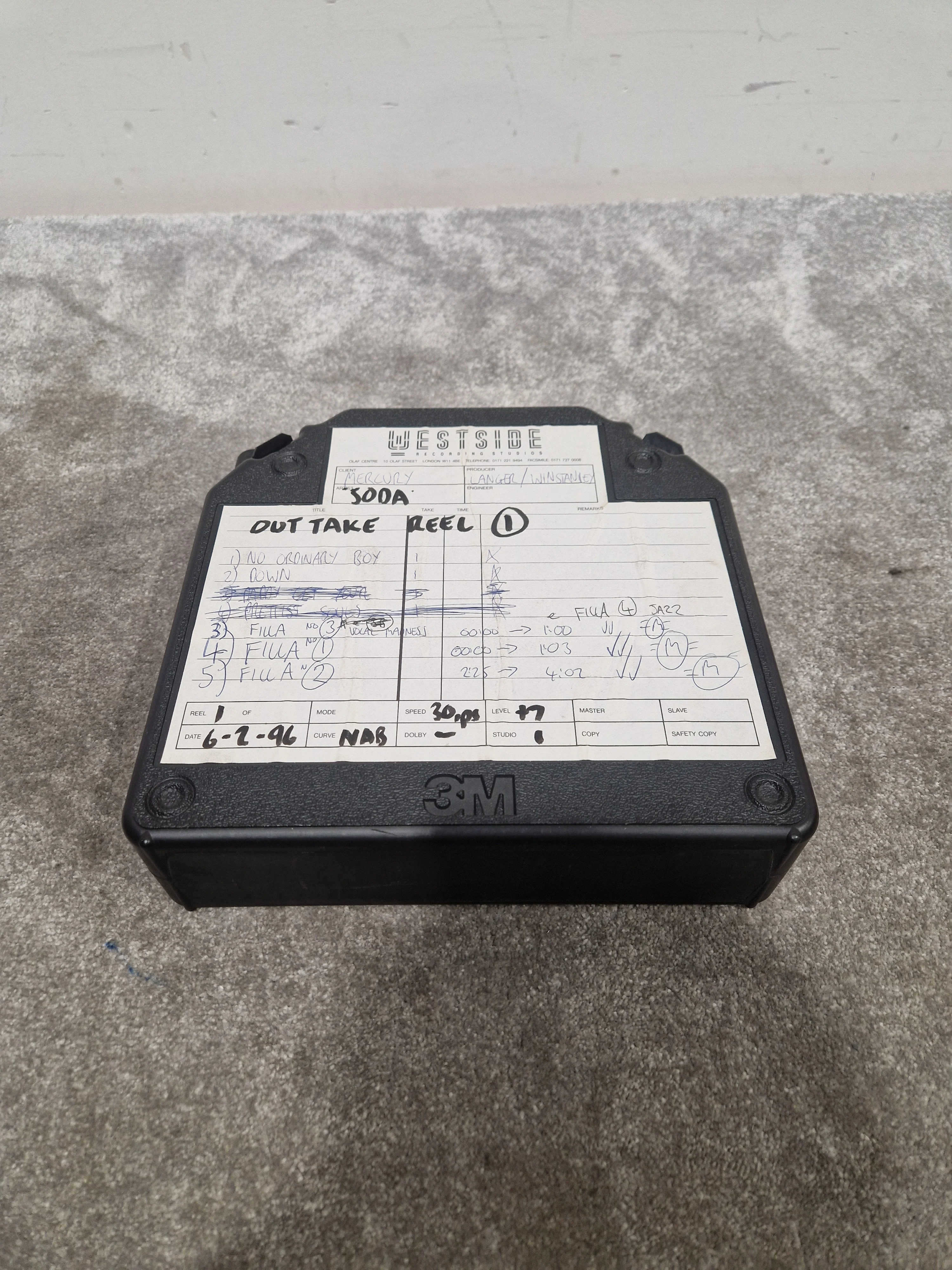 Soda – Britpop Band Collectible Westside Outtake Reels #1 & #2 – Very Good w/ Handwritten Studio Notes - Image 5
