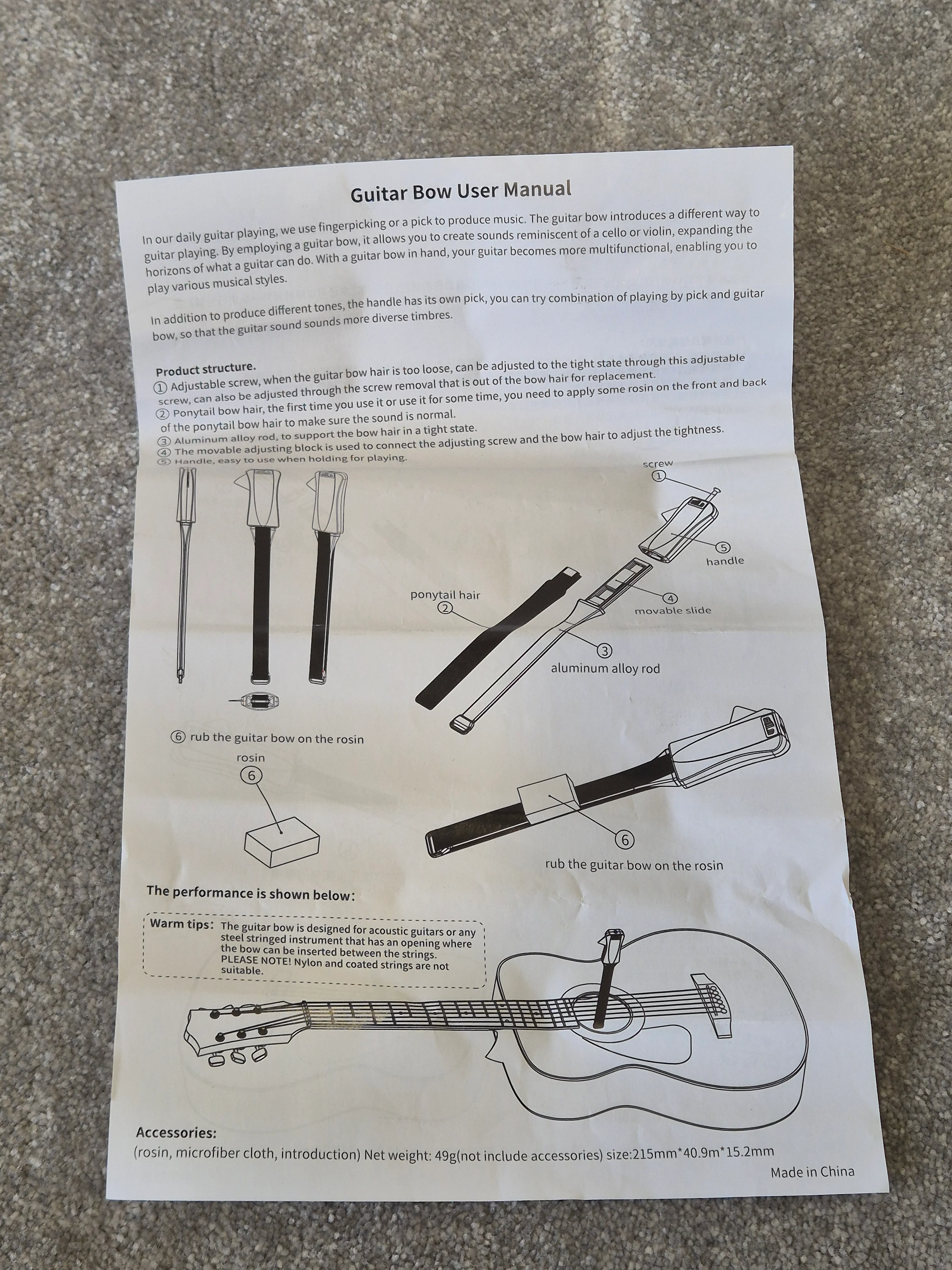 SOLO - Guitar Bow w/ Original Box - Image 5