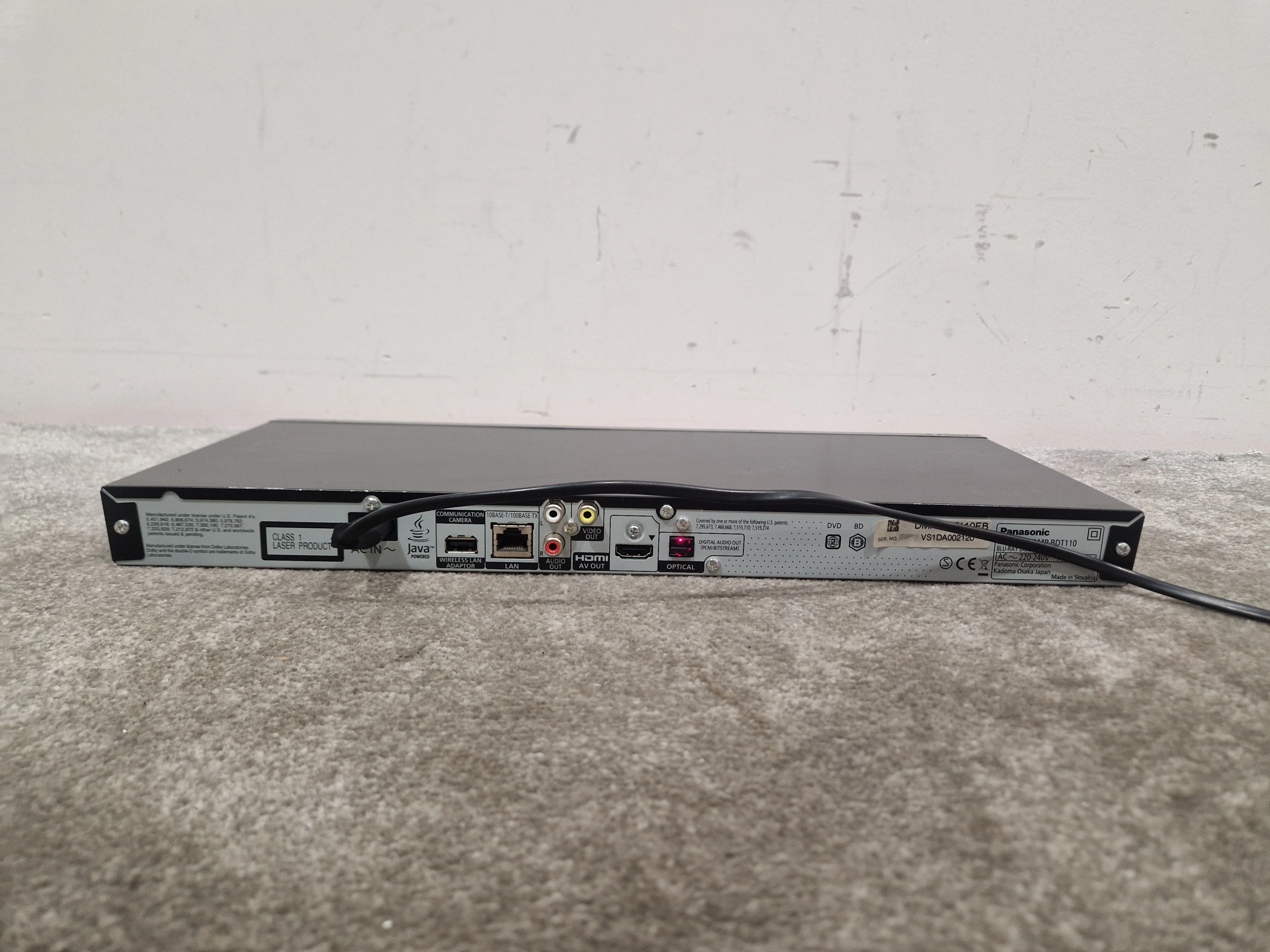Panasonic Dmp-Bdt110 Blu-ray Player - 3D Playback - Excellent w/ Power Cable & Remote - Image 9