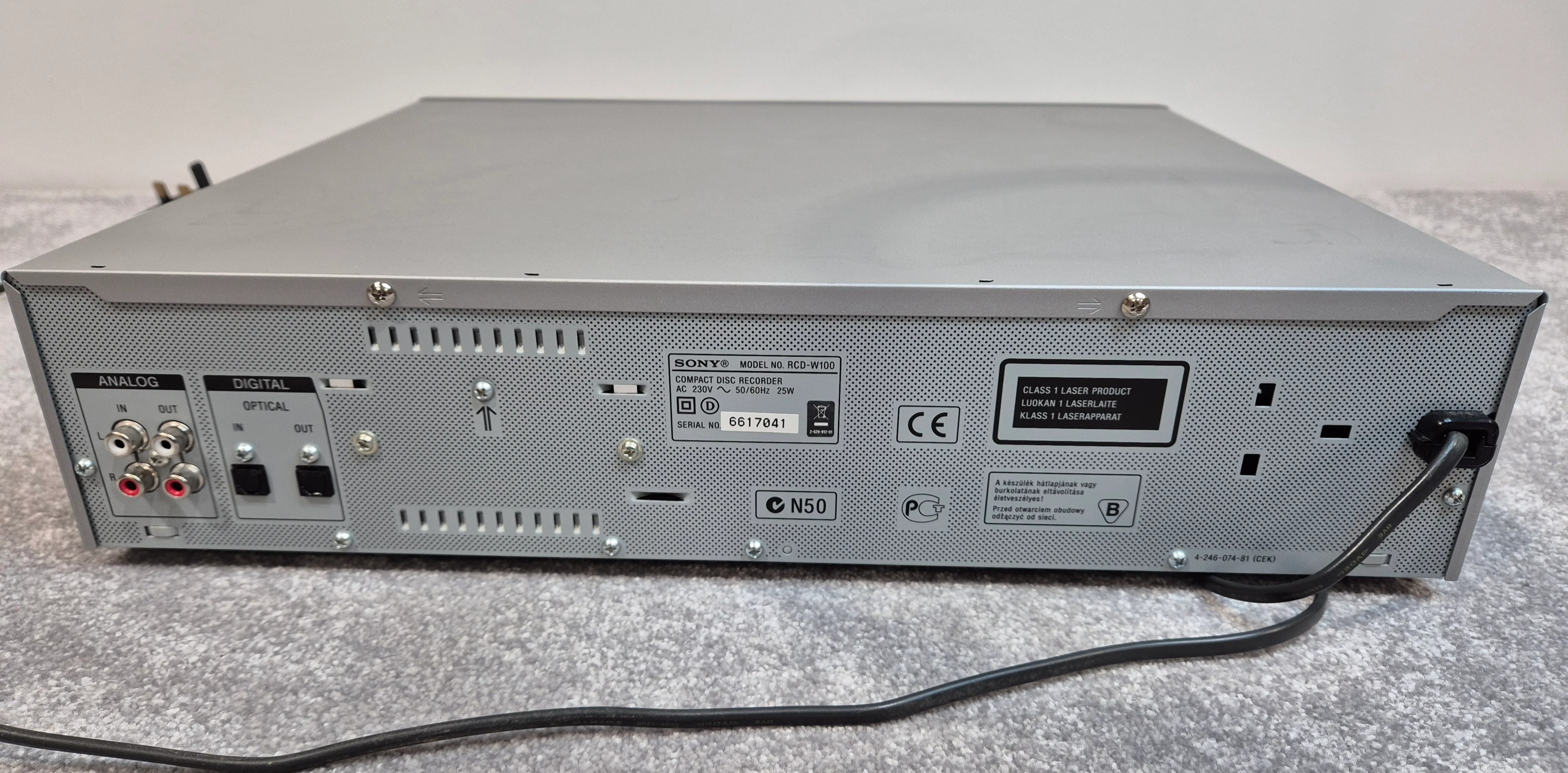 Sony CD Recorder RCD-W100 - 2-Disc CD-RW Recorder - Image 5