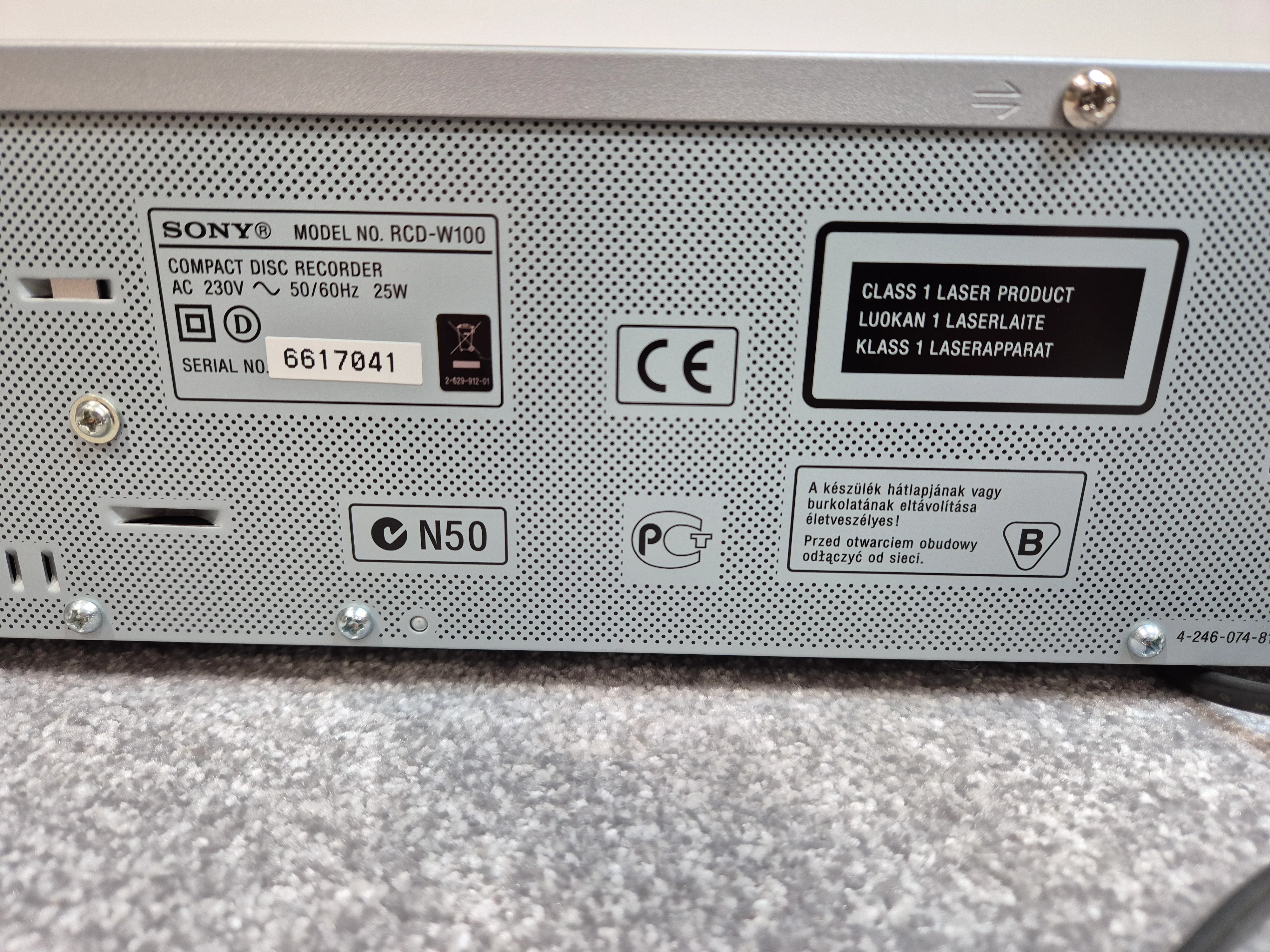 Sony CD Recorder RCD-W100 - 2-Disc CD-RW Recorder - Image 7