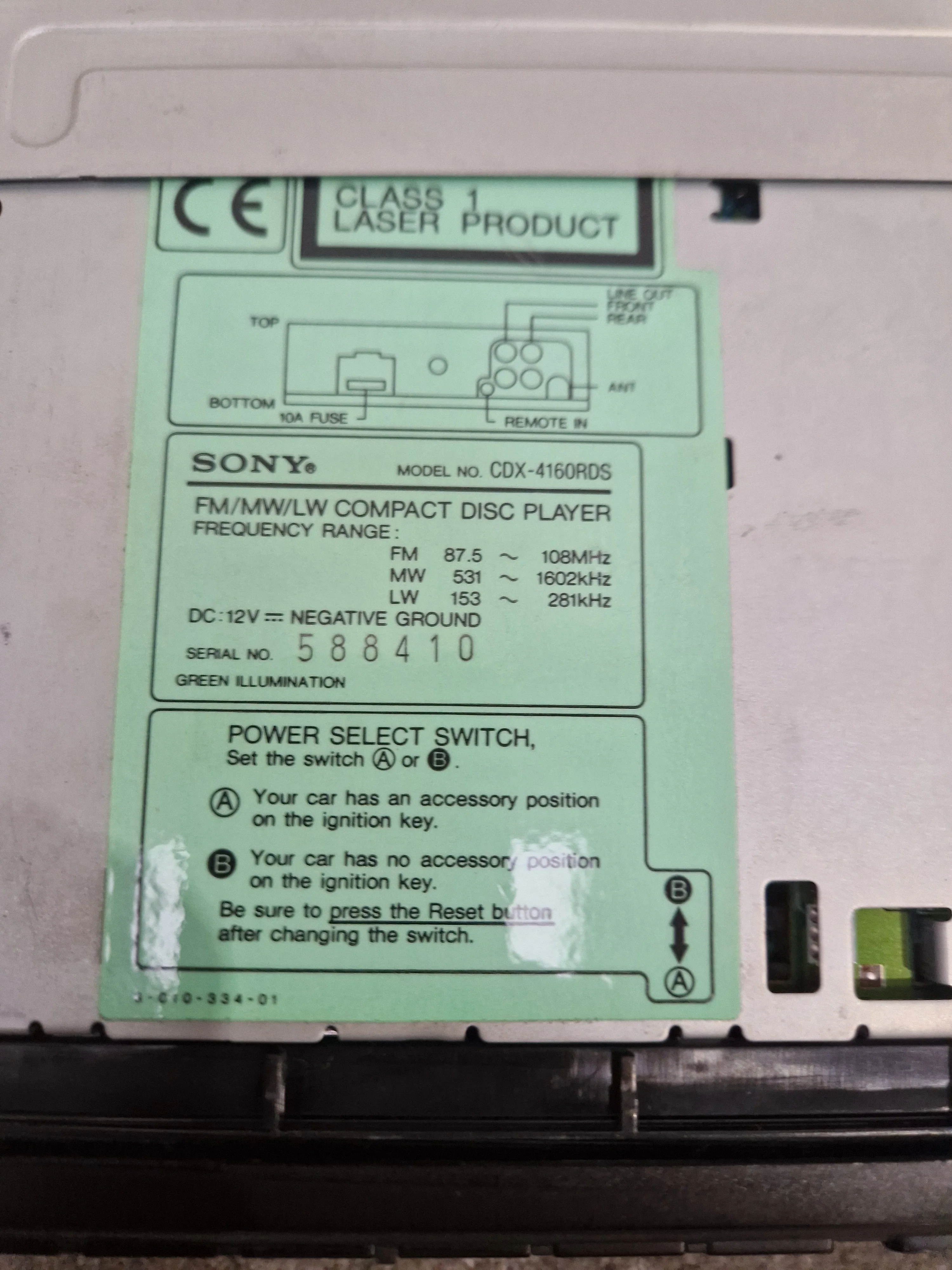 Sony CDX-F5550 - High-Quality Audio, Bluetooth Connectivity - Excellent w/ Original Box - Image 2