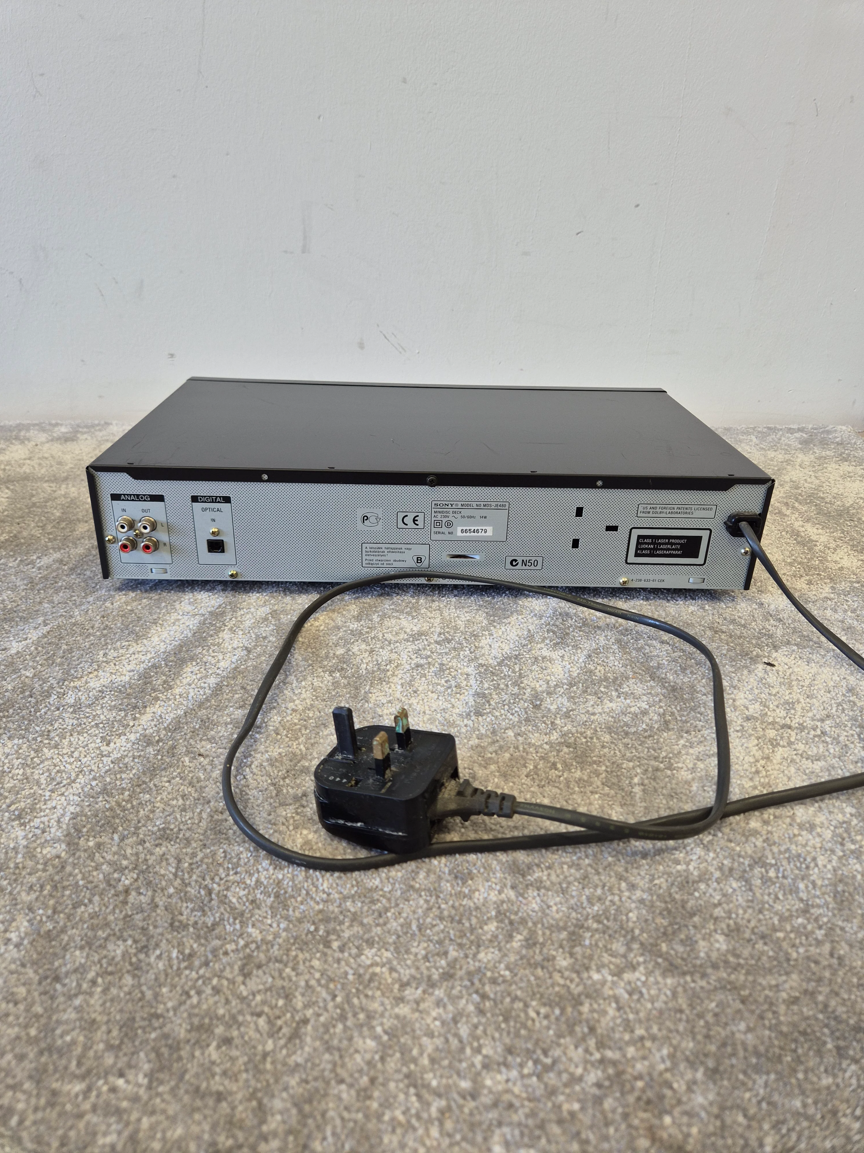 Sony Minidisc Deck MDS-JE480 MDLP Long Play Support (Spares or Repair) - Image 13