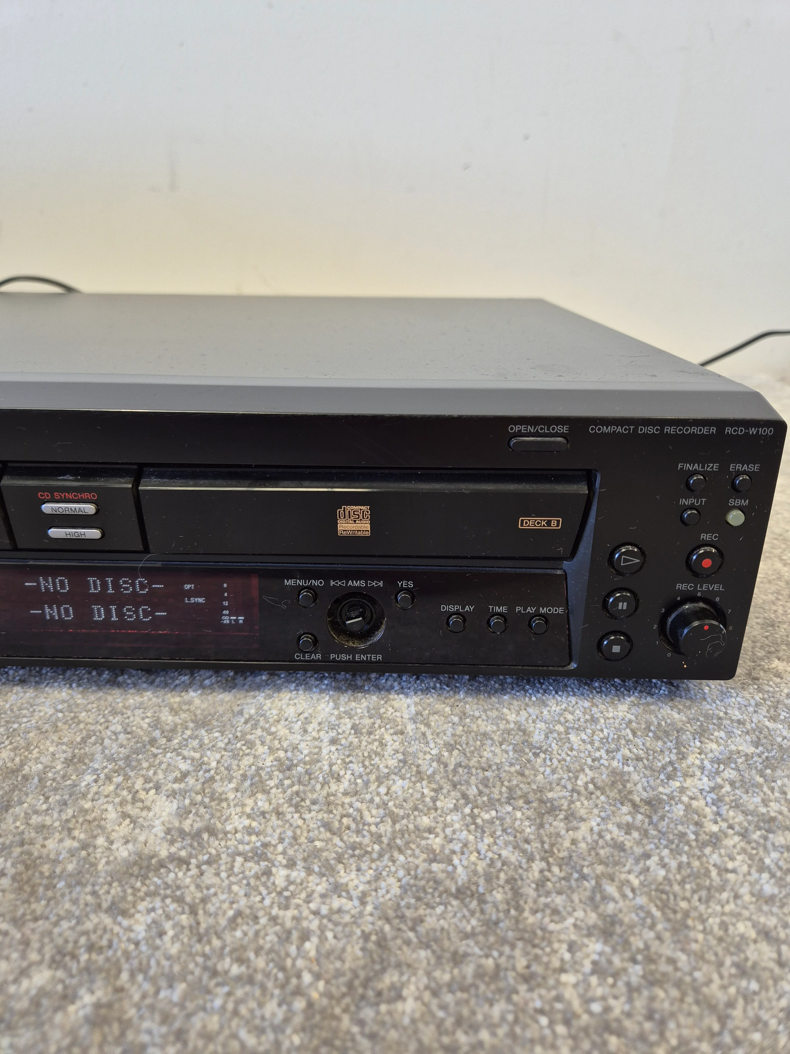 Sony RCD-W100 Dual CD Recorder – Spares or Repairs - Image 3