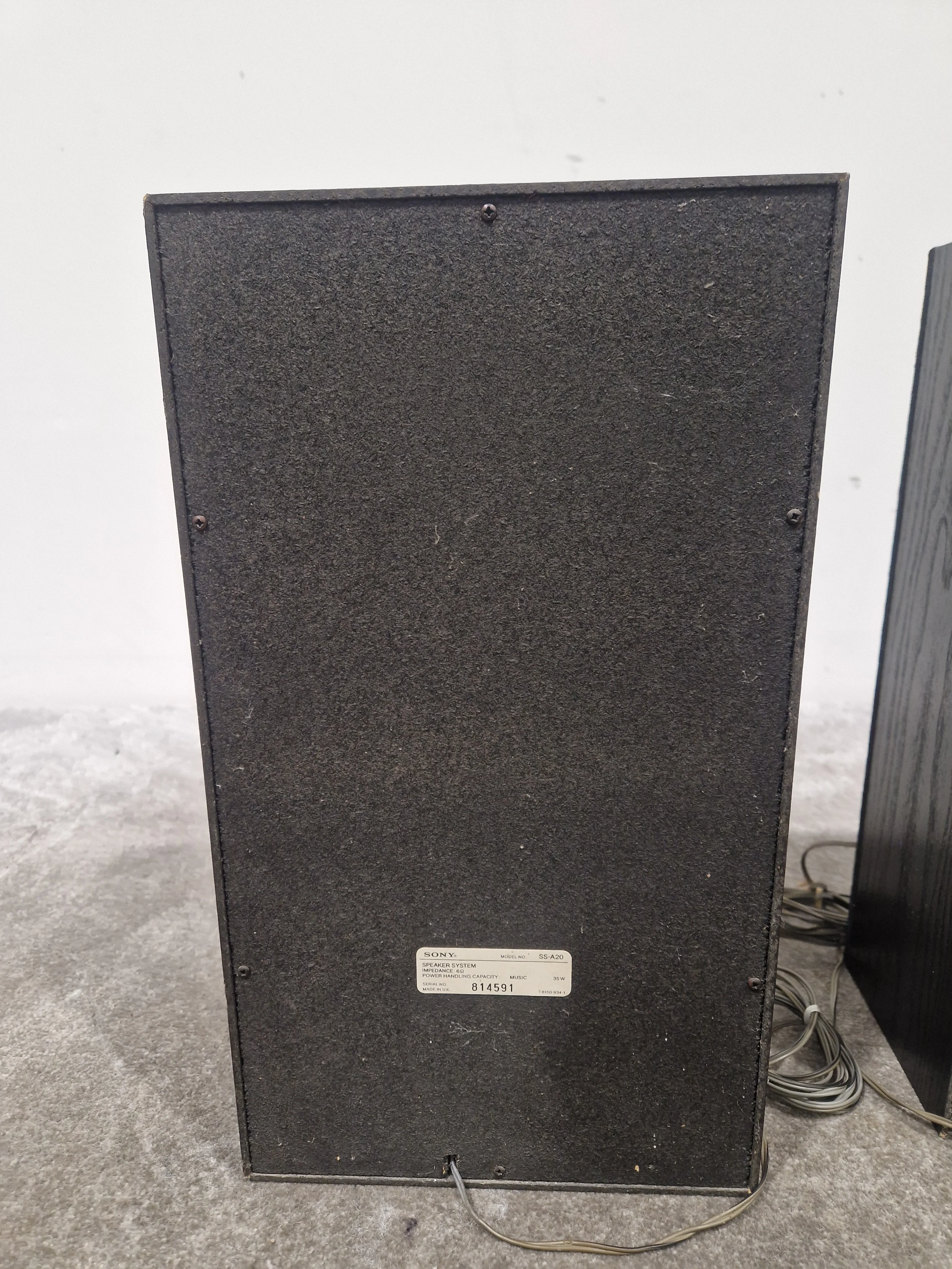 Sony SS-A20 Speaker Pair - 2-Way Bookshelf Speakers - Very Good - Image 10