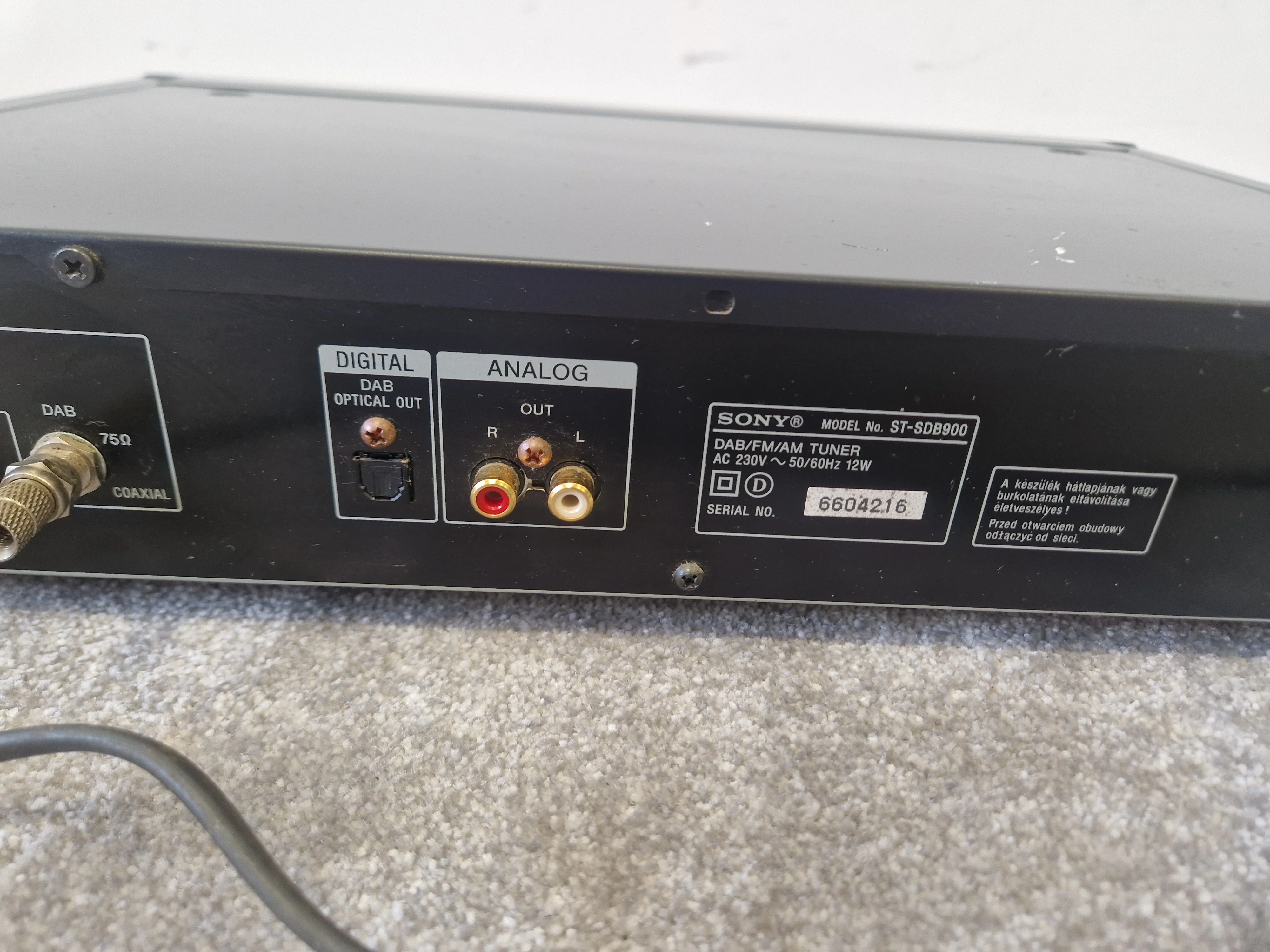 Sony ST-SDB900 – DAB/FM/AM Tuner – Optical Out & 99 Presets – Very Good - Image 5