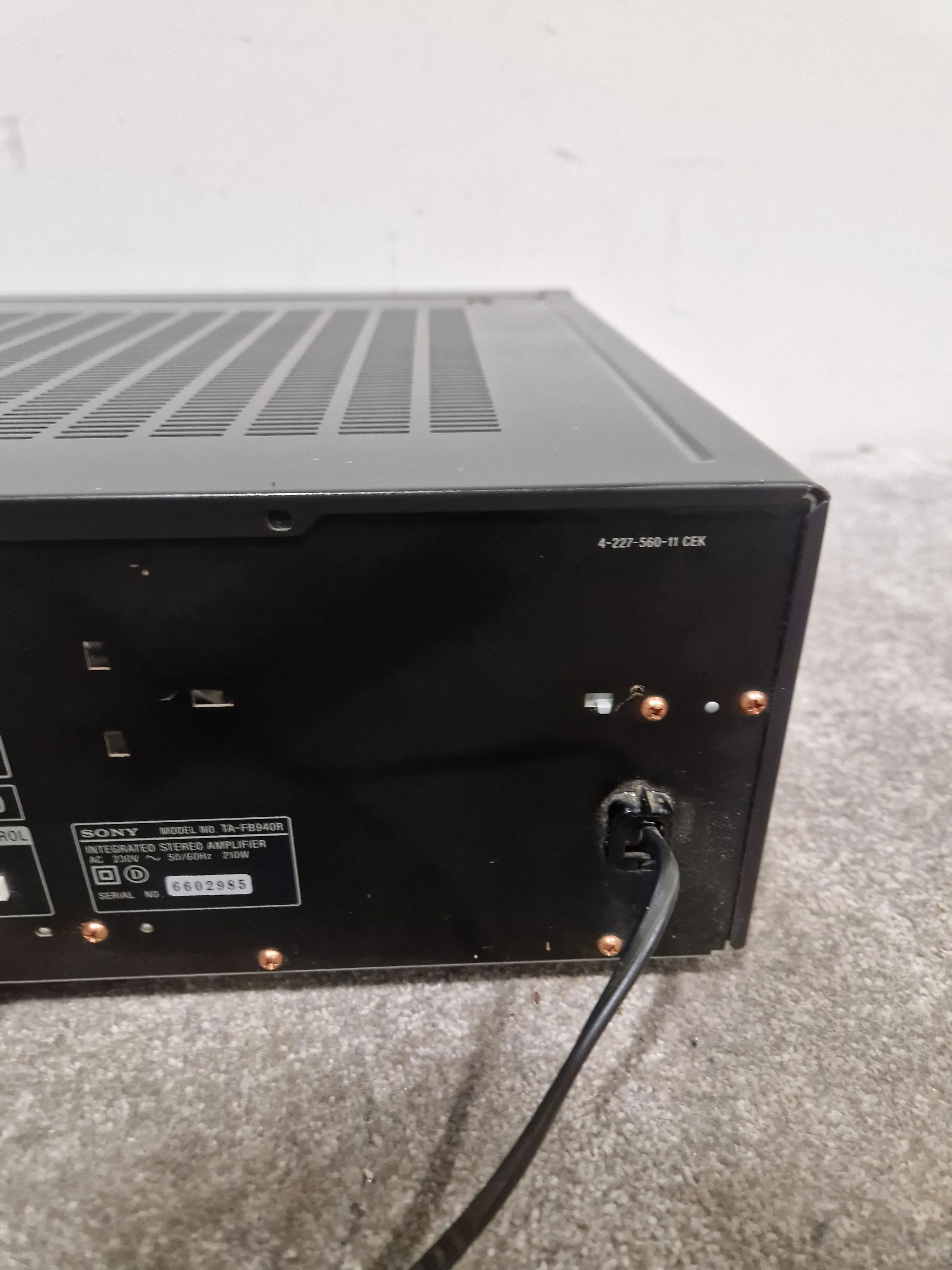 Sony TA-FB940R - Integrated Stereo Amplifier - Black - Good - Image 13