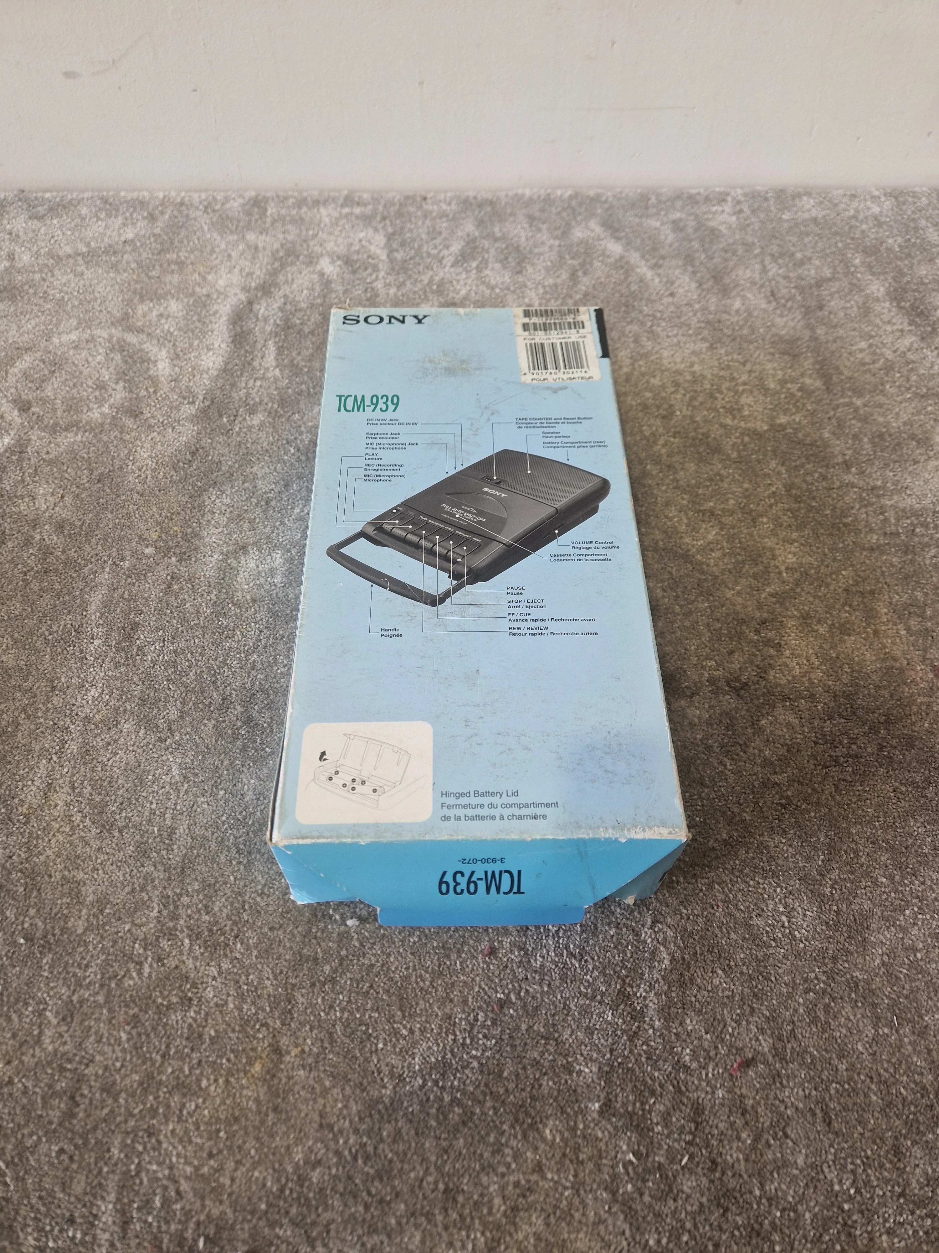 Sony TCM-939 Cassette Recorder-Cue And Review - Very Good w/ Original Box - Image 6
