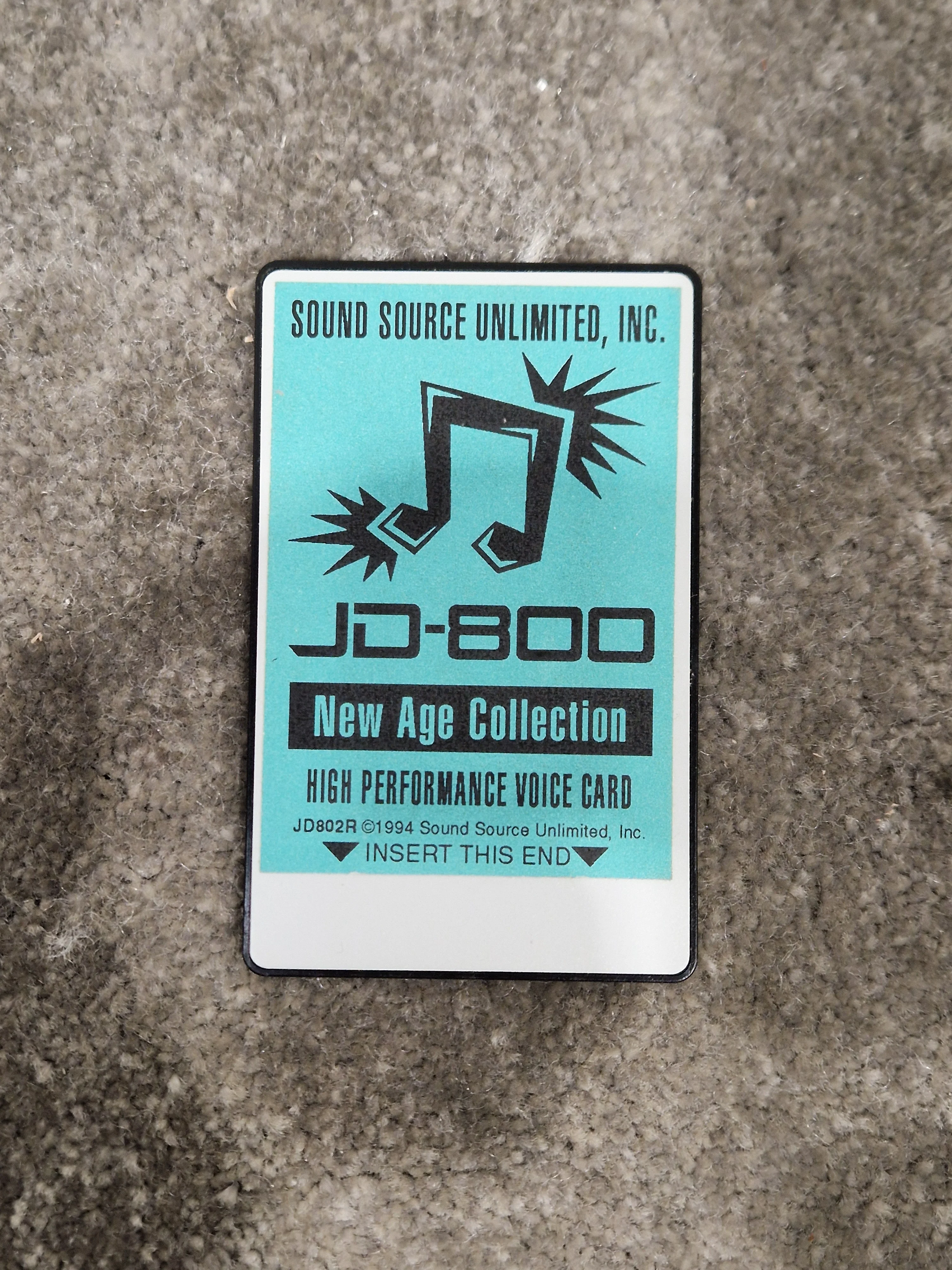 Sound Source Unlimited New Age Collection Voice Card Jd-800 Sound Module - Advanced Synthesis, 8 Voices - Very Good - Image 6