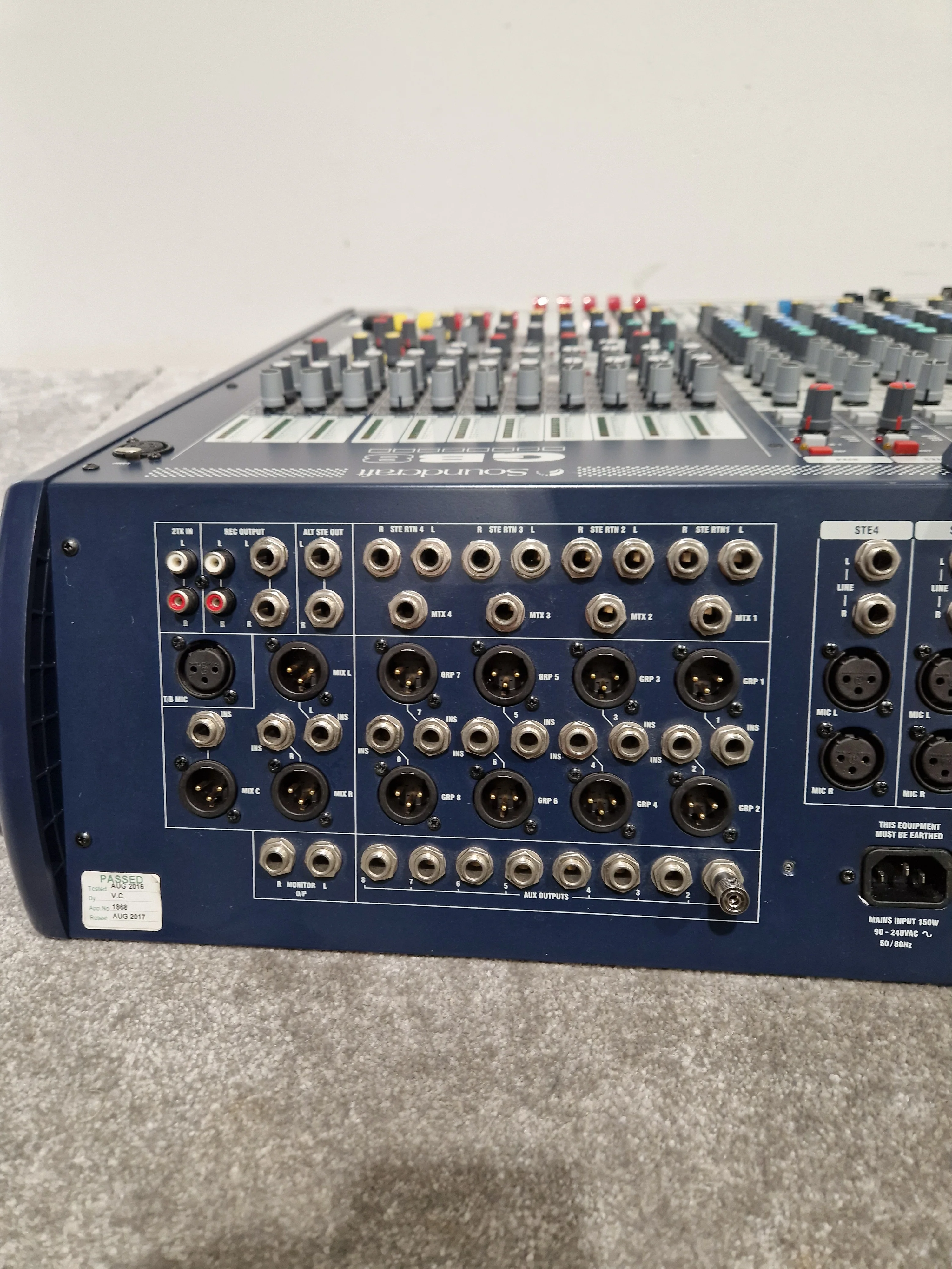 Soundcraft GB8 24 Channel Mixer - Live Sound Console - Very Good w/ Power Supply & Cover - Image 3