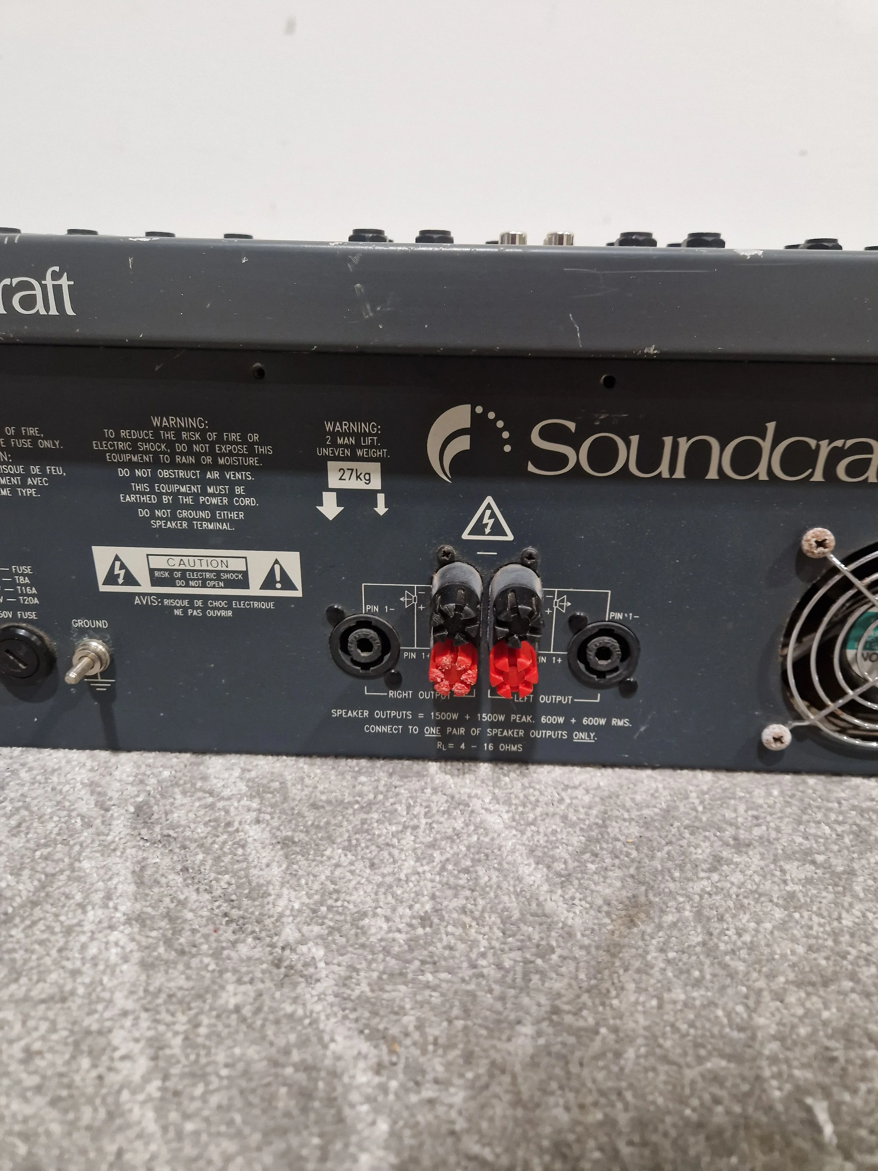 Soundcraft Spirit Powerstation 1200 - Powered Mixer - Good w/ Hard Case - Image 6