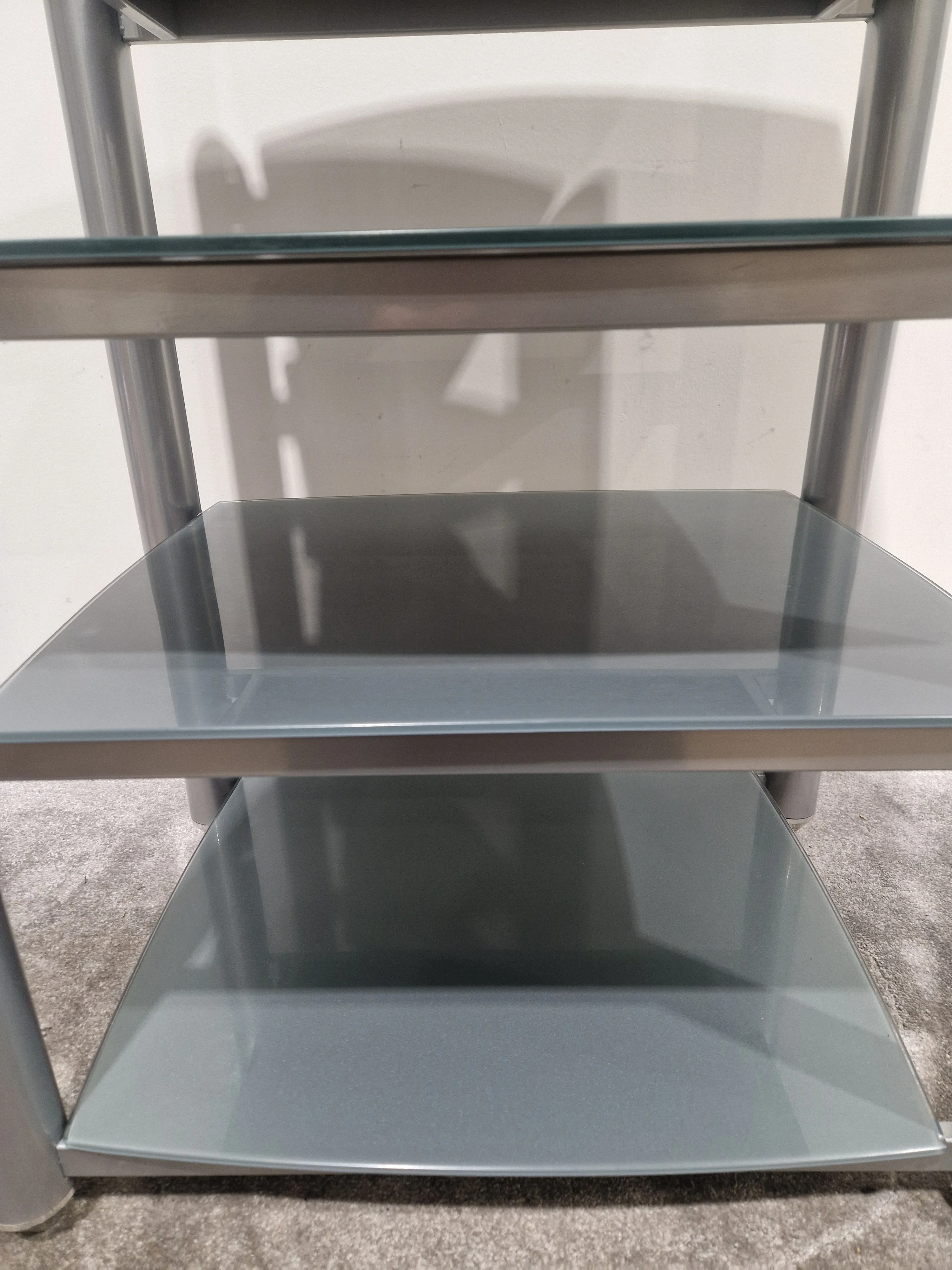 Soundstyle HI-FI Rack Silver 5 Glass Layers - Modern Audio Stand - Excellent - Image 18