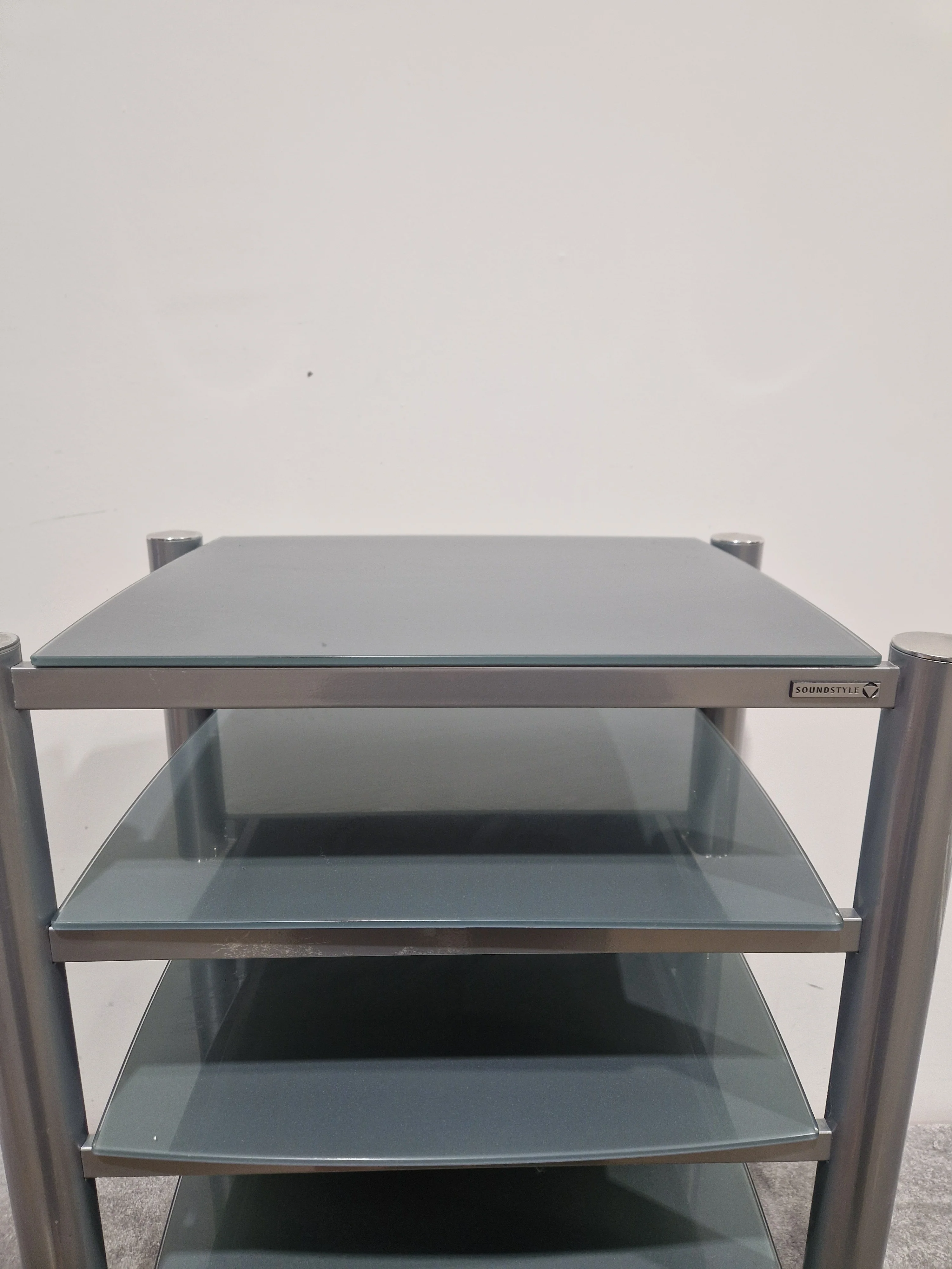 Soundstyle HI-FI Rack Silver 5 Glass Layers - Modern Audio Stand - Excellent - Image 6