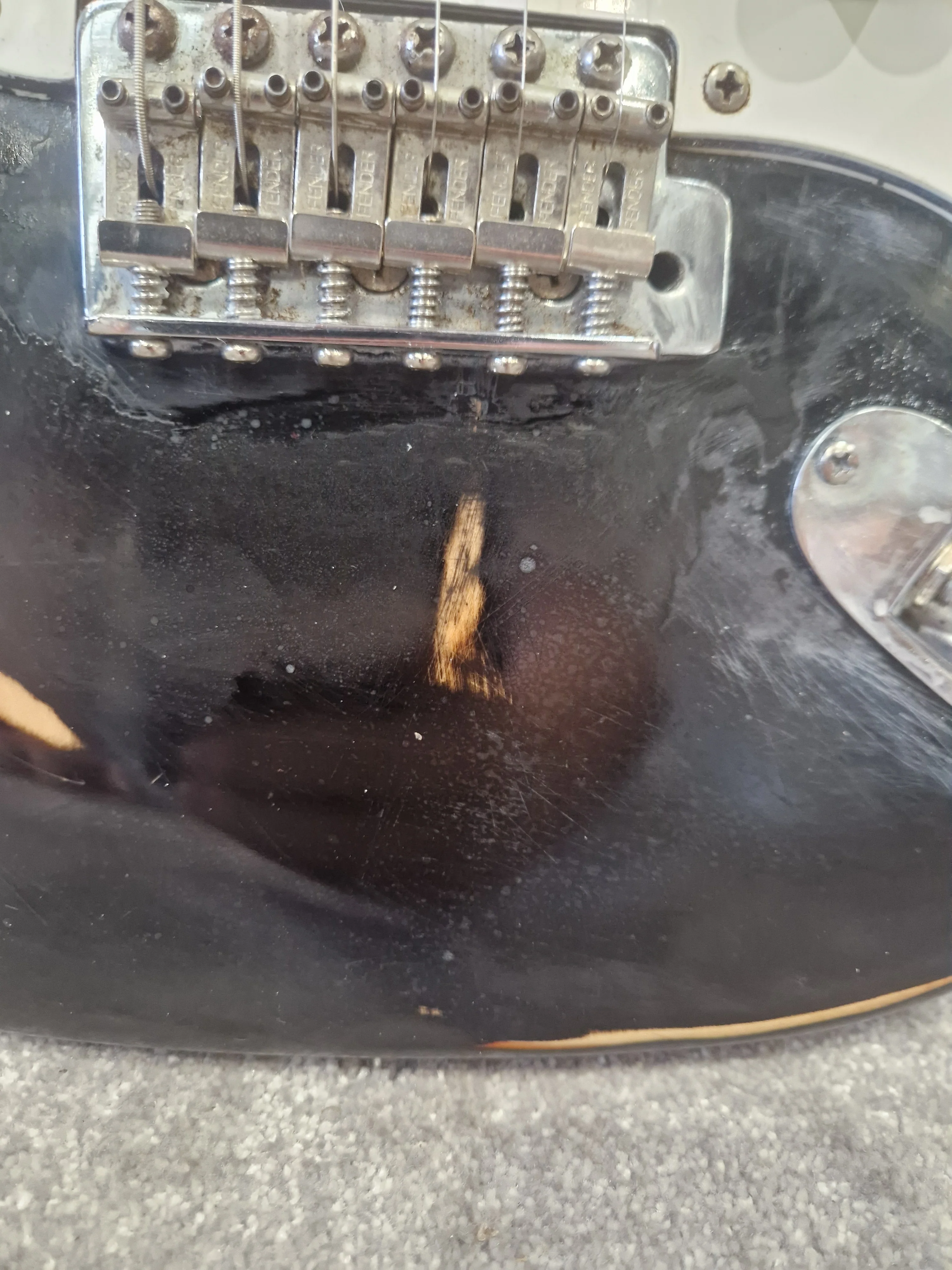 Fender Squier Korean Stratocaster 1987 Electric Guitar  – Naturally Distressed Finish - Good - Image 6